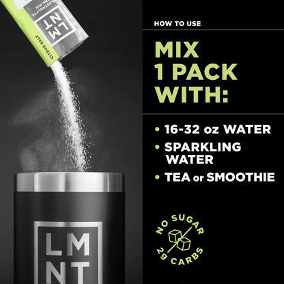 LMNT Zero-Sugar Electrolytes - Citrus Salt - Hydration Powder Packets | No Dodgy Ingredie Drink LMNTUS supplements