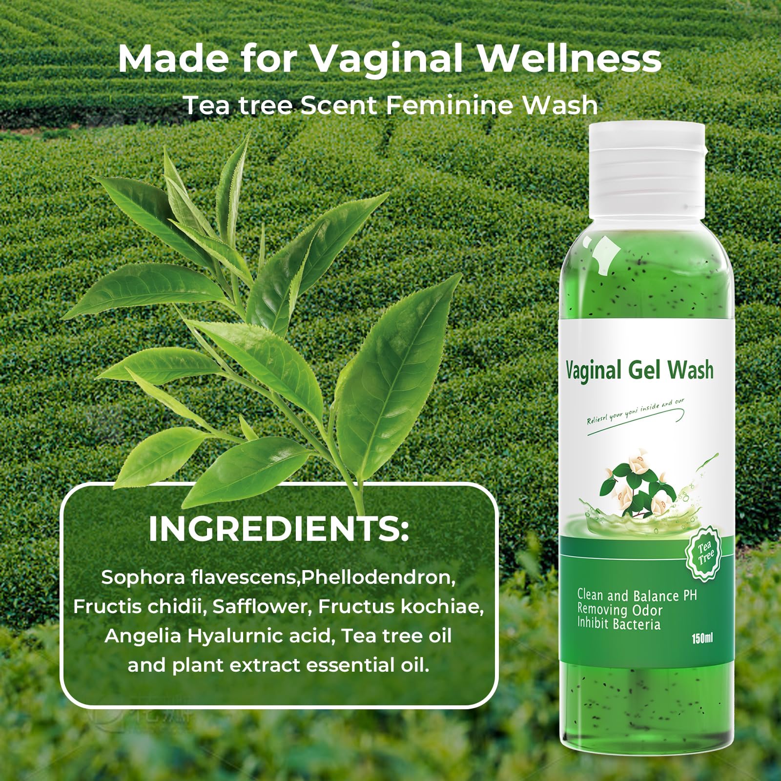 Feminine Wash & Yoni Oil & Yoni Soap Tea Tree Set for Women, Yoni Wash for Vaginal Ph Balance Remove BASSIAu supplements