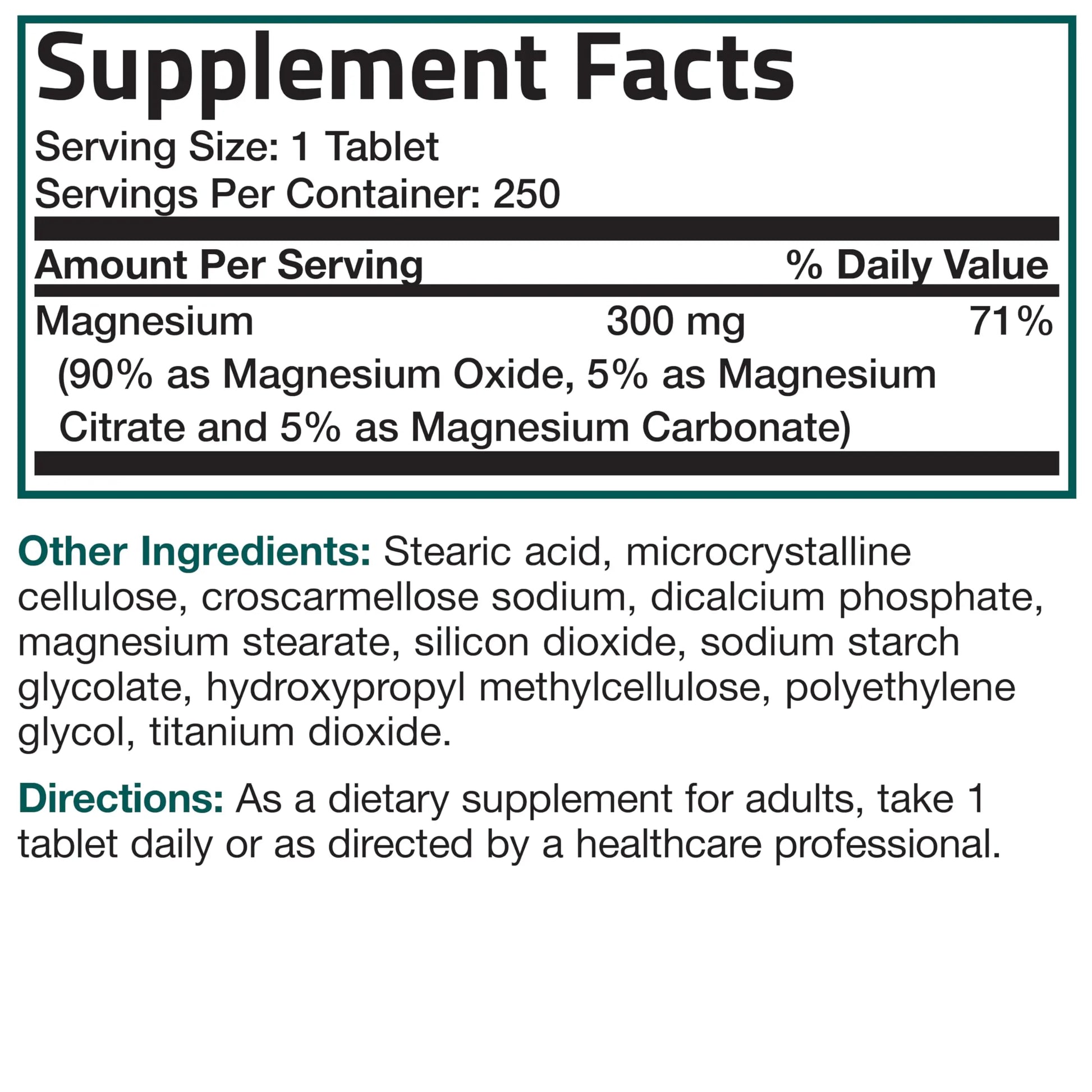 Bronson Triple Magnesium Complex Maximum Coverage 300mg - Non-GMO Formula, 250 Tablets Bronsonnz supplements