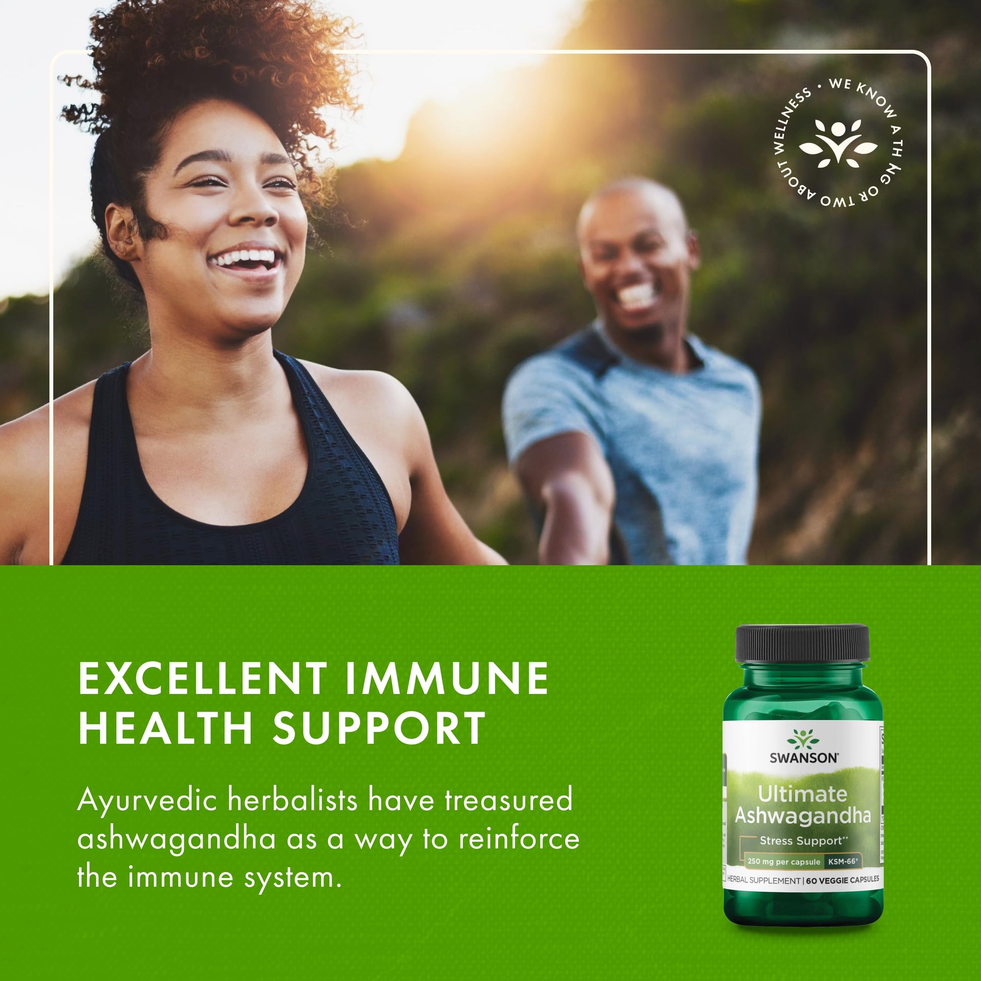 Swanson Ultimate Ashwagandha KSM-66 - Herbal Supplement Supporting Healthy Stress Levels & Relaxation - Natural Formula to Promote a Calm & Relaxed Mindset - (60 Veggie Capsules, 250mg Each) SwansonAu supplements