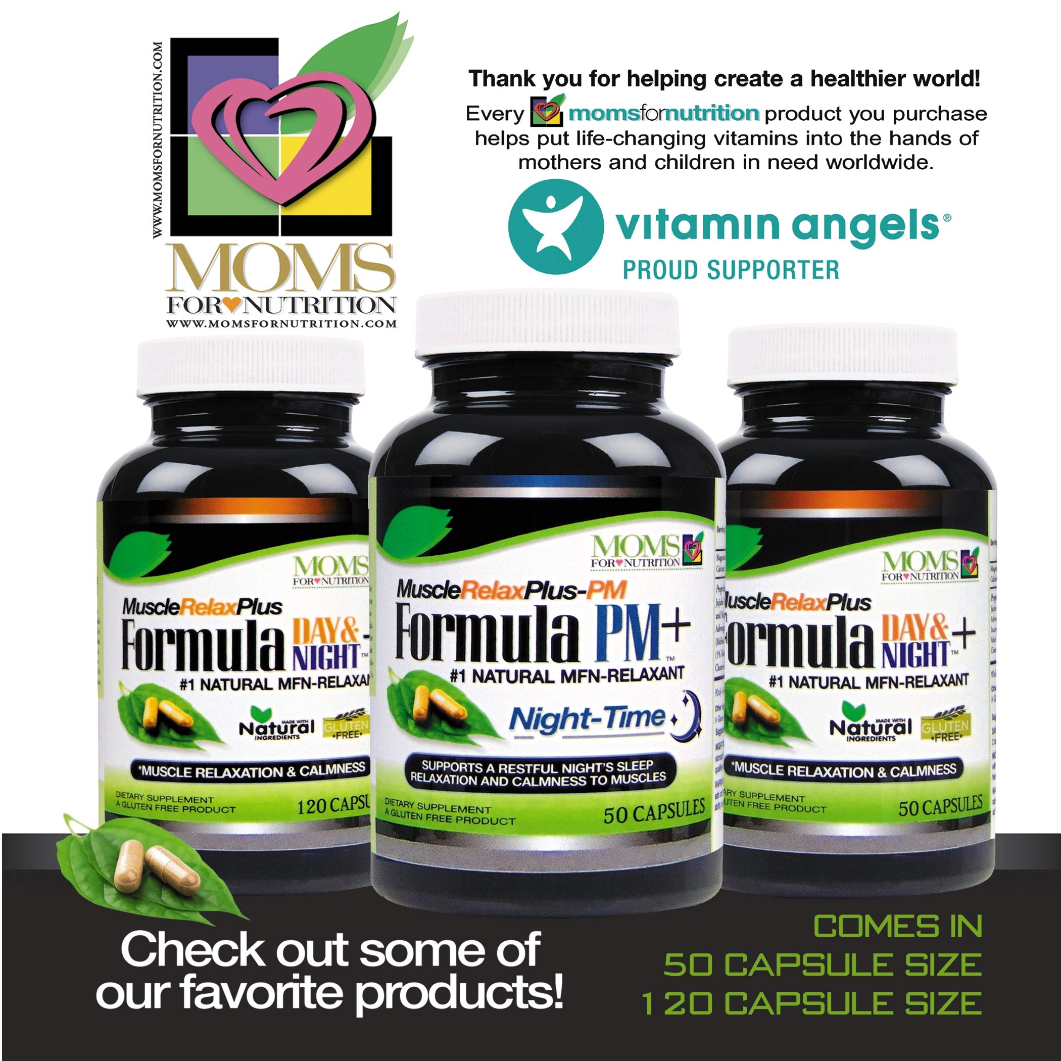 All Natural Muscle Relax Formula Plus - 50 Capsules - Daytime/Nighttime Natural Relaxant Moms For NutritionAu supplements