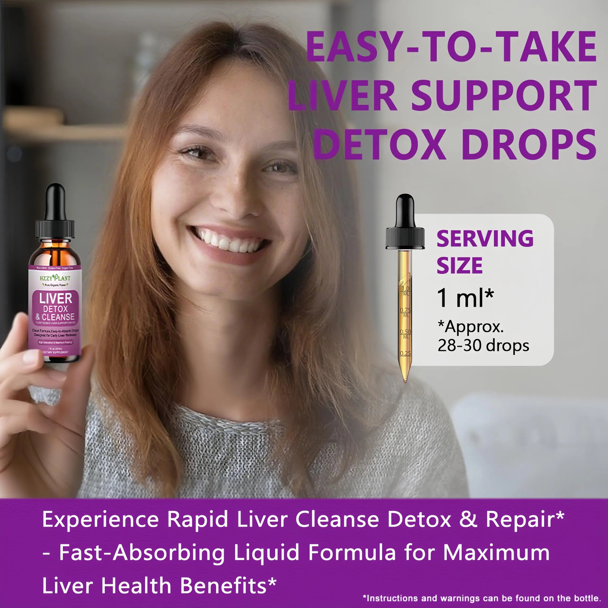 Liver Cleanse Detox & Repair Drops - Liquid Liver Support Tincture with Milk Thistle, Dandelion, Artichoke, TUDCA, NAC, Chanca Piedra - 15-in-1 Advanced Liver Detox Health Supplement - Vegan, Non-GMO HZZYPLANTnz supplements