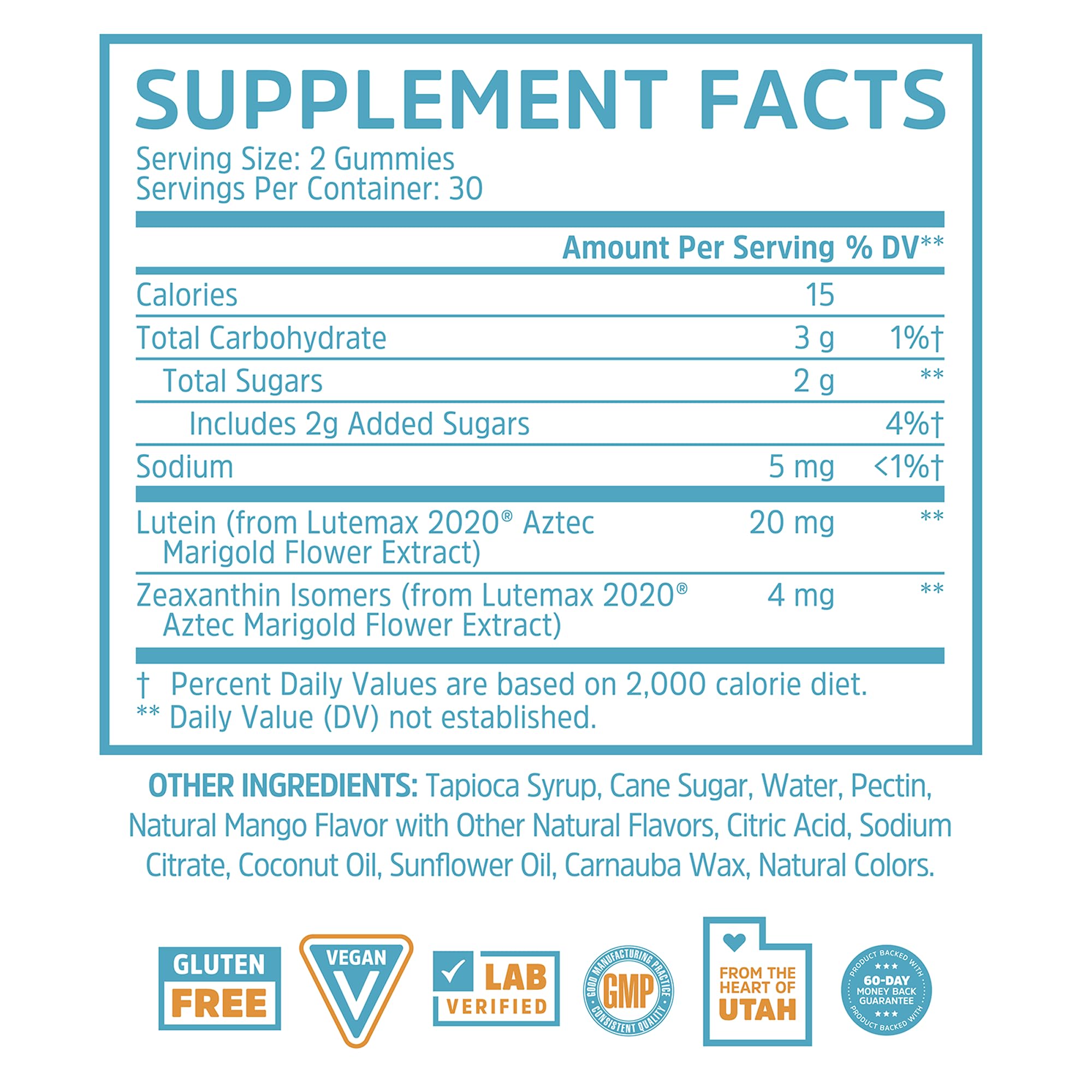 Zhou Screen Eyes Gummies - Lutein Gummies for Eye Health, Lutein and Zeaxanthin for Adults & Kids, Supports Eyesight, Blue Light Vision Health Formula - 60 Count ZHOUAu supplements