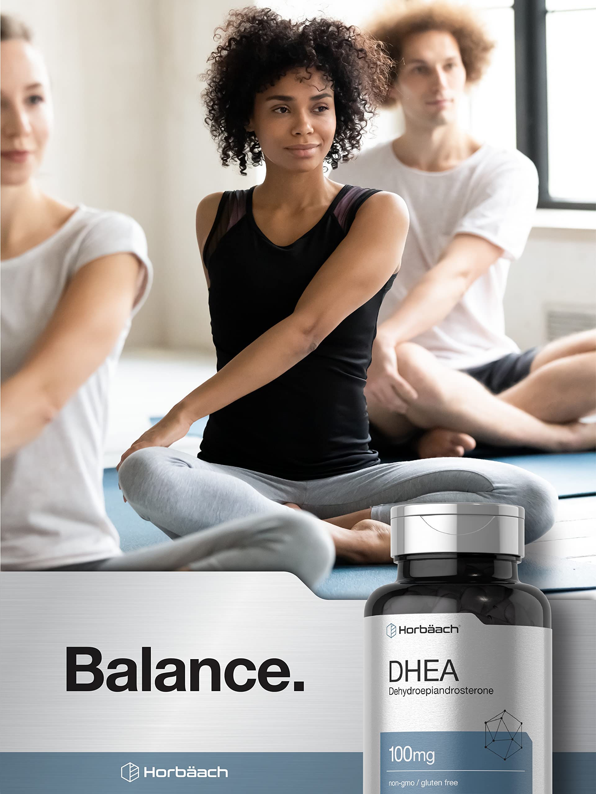 DHEA 100mg | 200 Capsules | Non-GMO, Gluten Free Supplement | by Horbaach HorbäachAu supplements