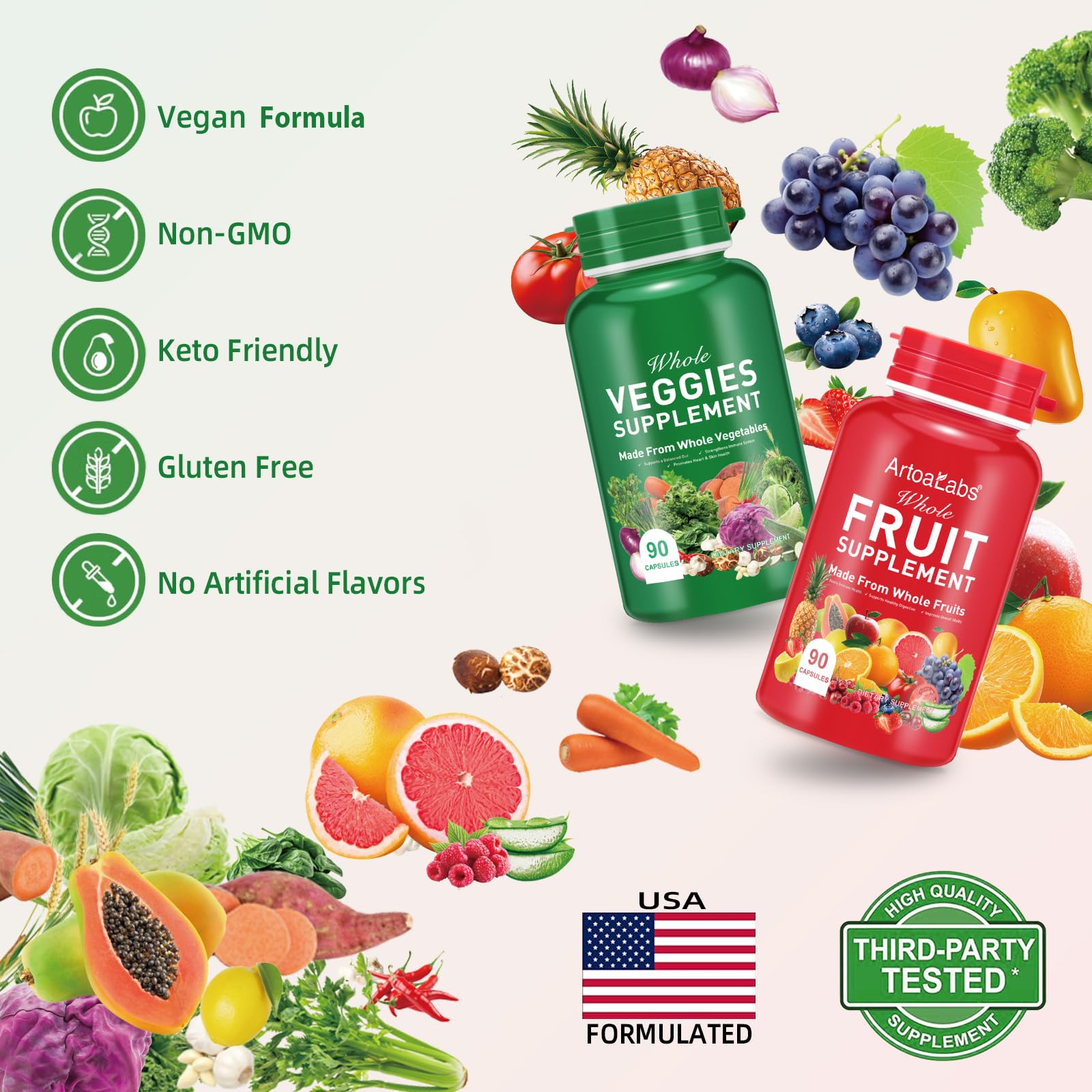 Ruduwu Fruit Capsules - 100% Whole Natural Fruits Supplements - Vitamins Supplement Dietary Nutritional Balance,Whole Food Supplement Ingredients Blended Vitamin & Mineral RuduwuAu supplements