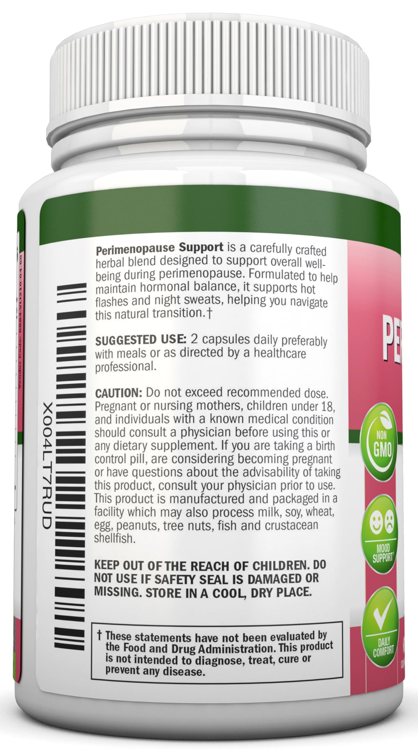 NutriONN Perimenopause Supplement for Women - Natural Support for Hot Flashes & Night Sweats - Improved Mood & Sleep - 11 Herbal Ingredients with Black Cohosh & Red Clover - Hormone Balance - Non-GMO NutriONNAu supplements