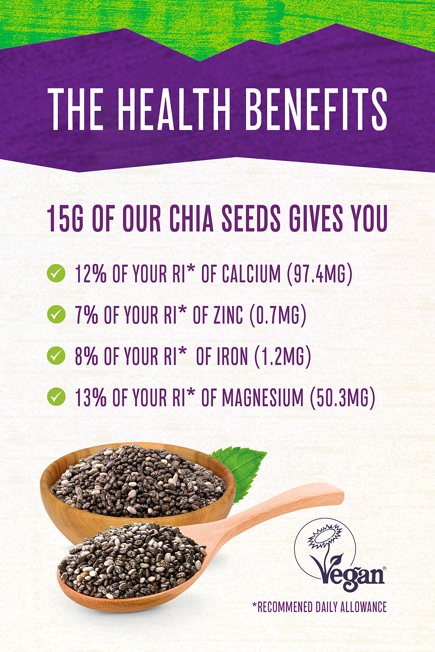 Terrafertil Nature’s Heart Chia Seeds, 1 kg Nature's HeartUS supplements