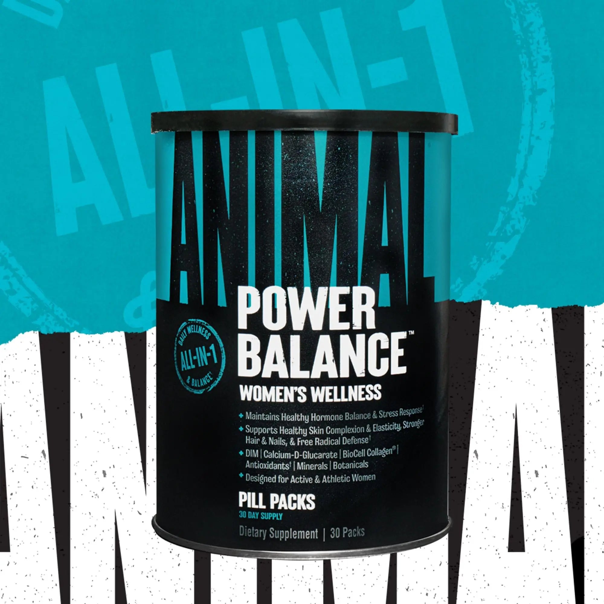 Animal Power Balance – Women's Alpha F Comprehensive Formula – Supports Hormonal Balance, Complexion, Hair, Nails, Mood and Stress, Intestinal Health, & Bone and Joint Health – 30 Packs Animalnz supplements