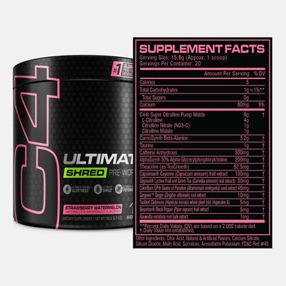 Cellucor C4 Ultimate Shred Pre Workout Powder, Fat Burner for Men & Women, Weight Loss CellucorUS supplements