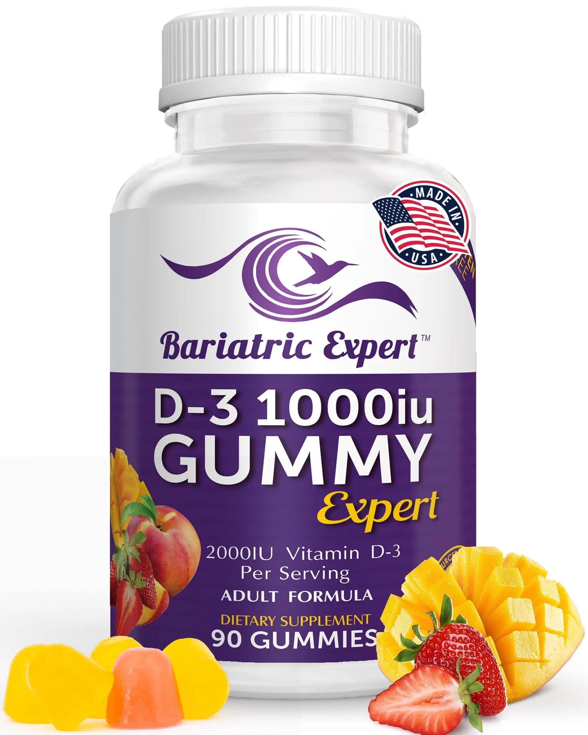 Bariatric Expert D3 Vitamin – Fast-Melting Dietary Supplement for Adults Post Bariatric Surgery, 90 Count Bariatric Food ExpertAu supplements