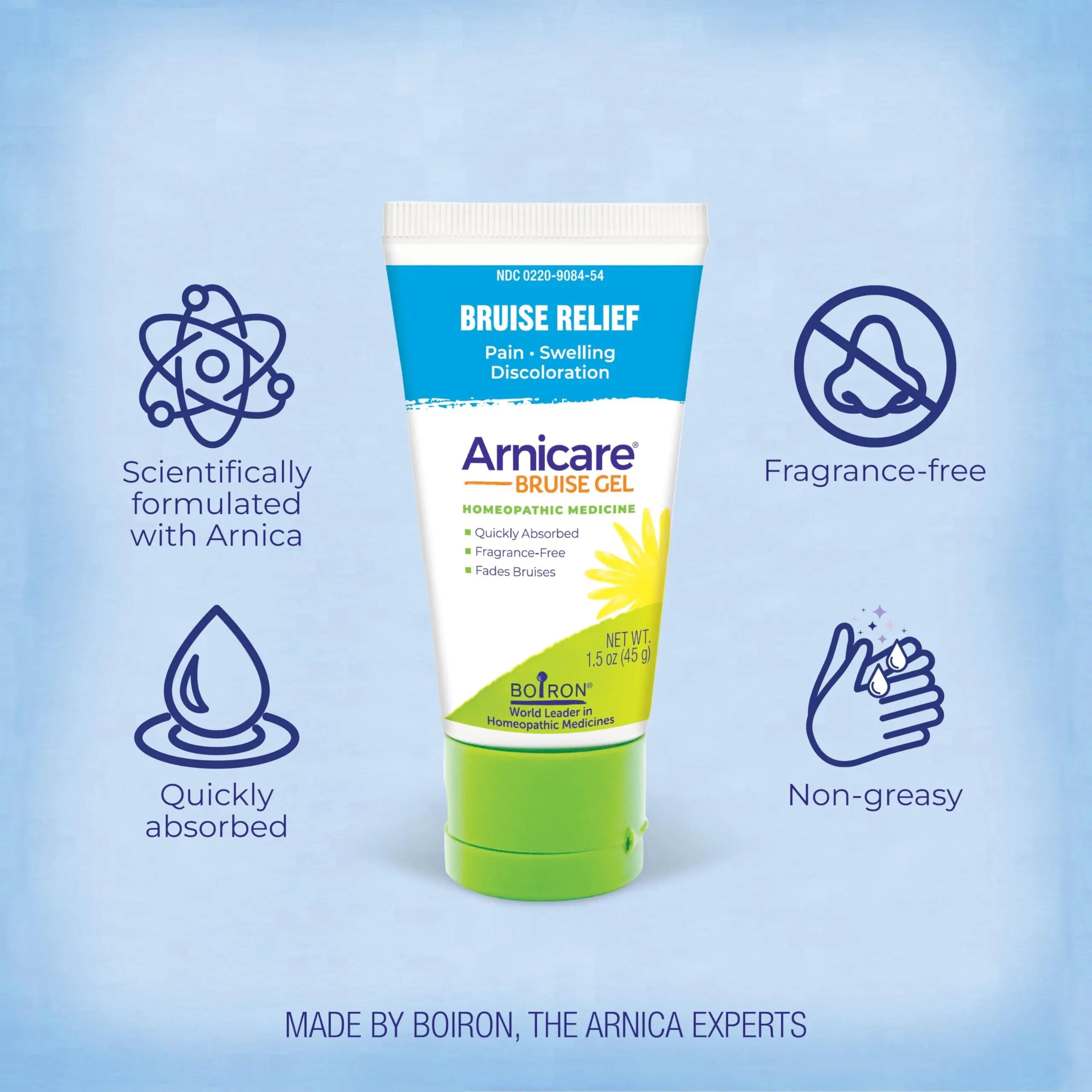 Boiron Arnicare Bruise Gel for Relief of Pain, Inflammation or Swelling, Soreness, and Discoloration - Non-greasy and Fragrance-Free - 1.5 oz BoironAu supplements