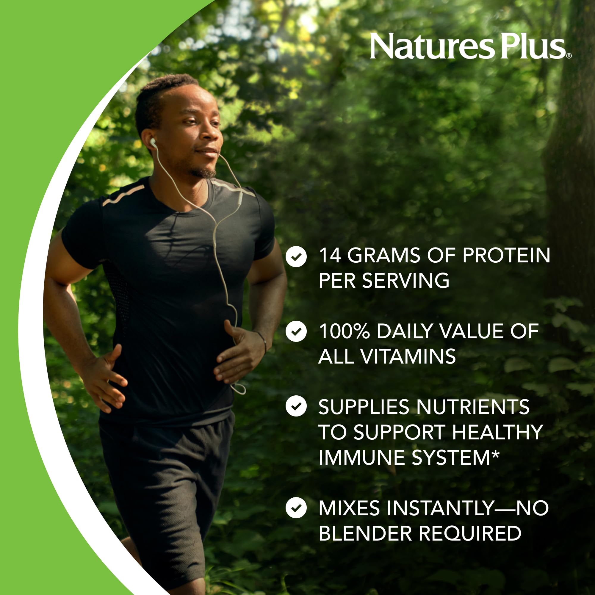 NaturesPlus SPIRU-TEIN, Chocolate - 1.05 lb - Plant-Based Protein Shake - Non-GMO, Vegetarian, Gluten Free - 17 Total Servings NaturesPlusAu supplements