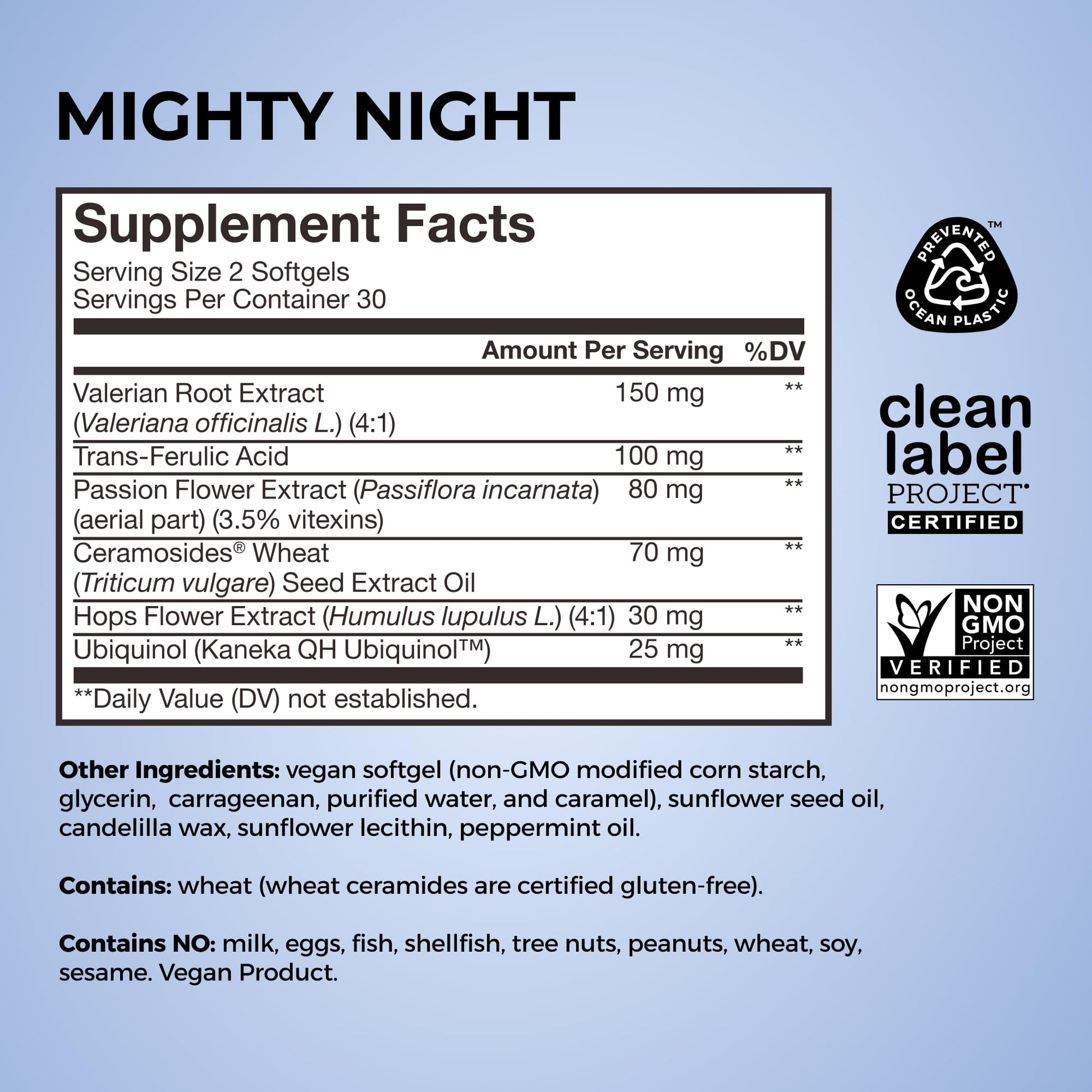 HUM Mighty Night Nighttime Sleep Supplement for Skin Care, CoQ10, Valerian Root & Ferulic Acid to Support Cell Turnover, Skin Vitamins for Women and Men, Overnight Beauty Vitamins, 60 Vegan Softgels HUMUS supplements