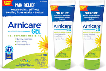 Boiron Arnicare Gel 4.2 oz (Twin Pack) for Joint Pain Relief, Muscle Pain, Muscle Soreness, and Swelling from Bruises or Injury - Non-Greasy and Fragrance-Free Arnica BoironAu supplements