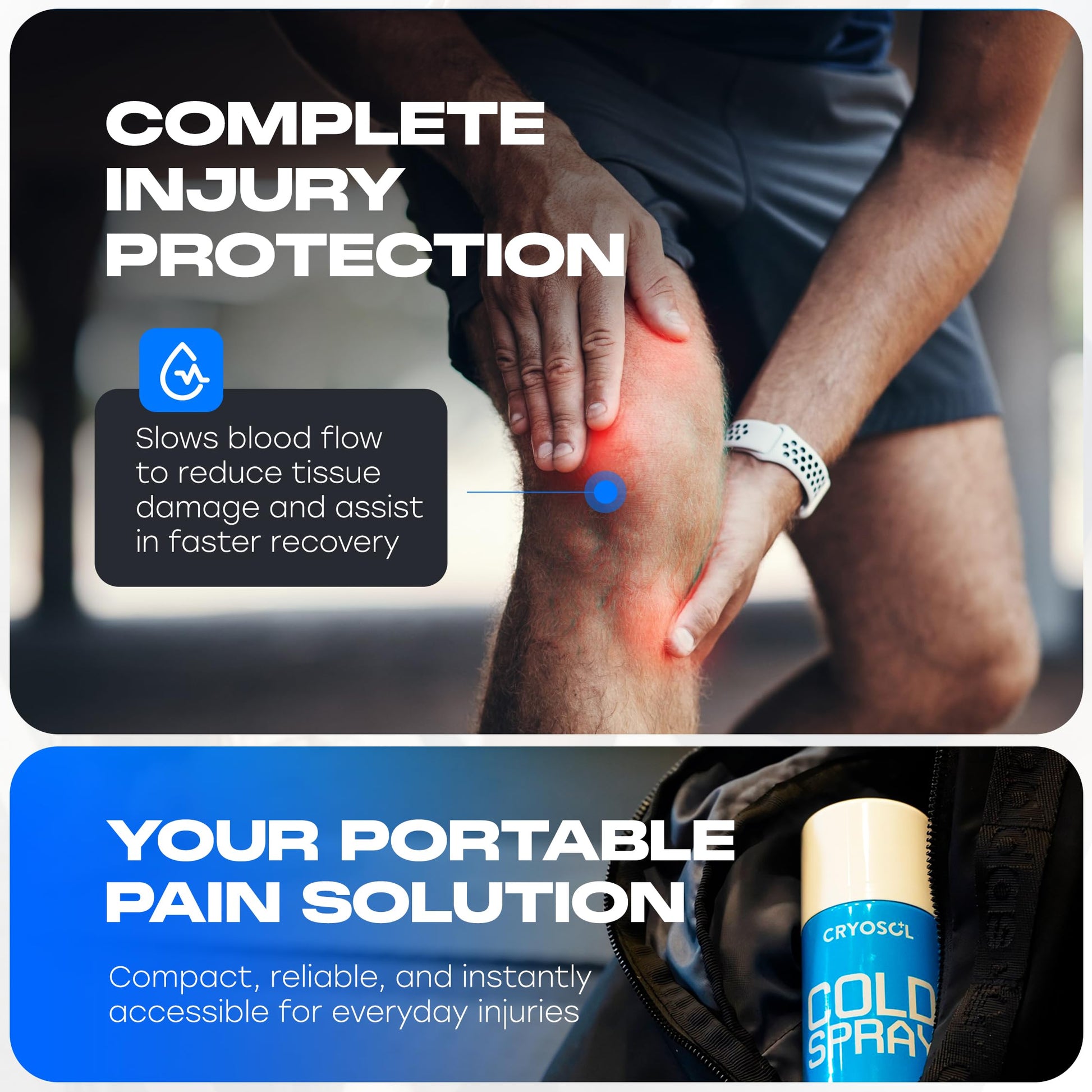 CRYOSOL Freeze Spray for Rapid Relief Anywhere - Pain Relief Spray for Sprains, Strains, Bruises, Aches and Sports Injuries - Cryotherapy for Instant Cooling Relief - 200ml / 6.76 fl oz Venture HealthcareAu supplements