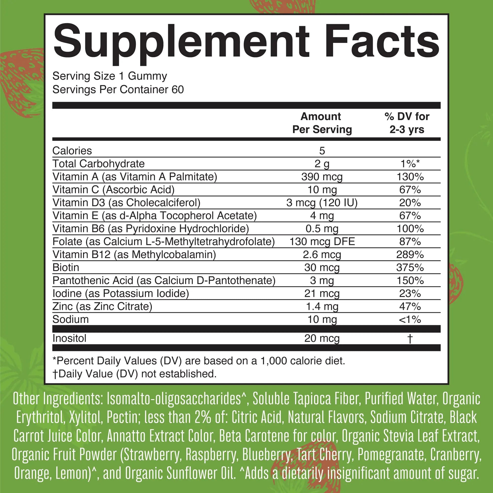 MaryRuth Organics Sugar Free Vitamin Gummies for Kids Age 2 | 2 Month Supply Multivitamin with Vitamin C, D3, Zinc | 1 Gummy Per Day | Toddler Vitamins MaryRuth OrganicsAu supplements