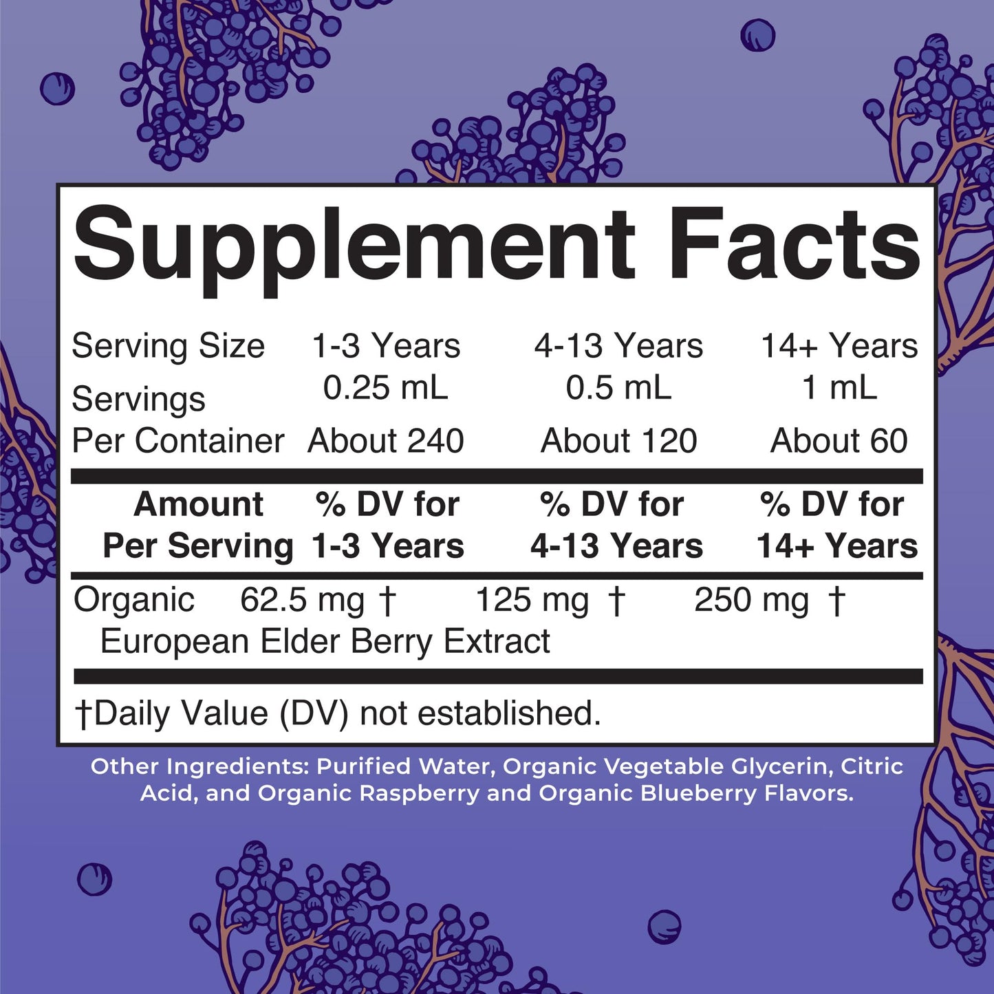 MaryRuth Organics Elderberry Syrup Extra Strength, USDA Organic Elderberry, Sugar Free Adults & Kids Immune Support Supplement for Ages 1+, Clean Label Project Verified®, Vegan, Gluten Free, 2 Fl Oz MARYRUTH'SUS supplements