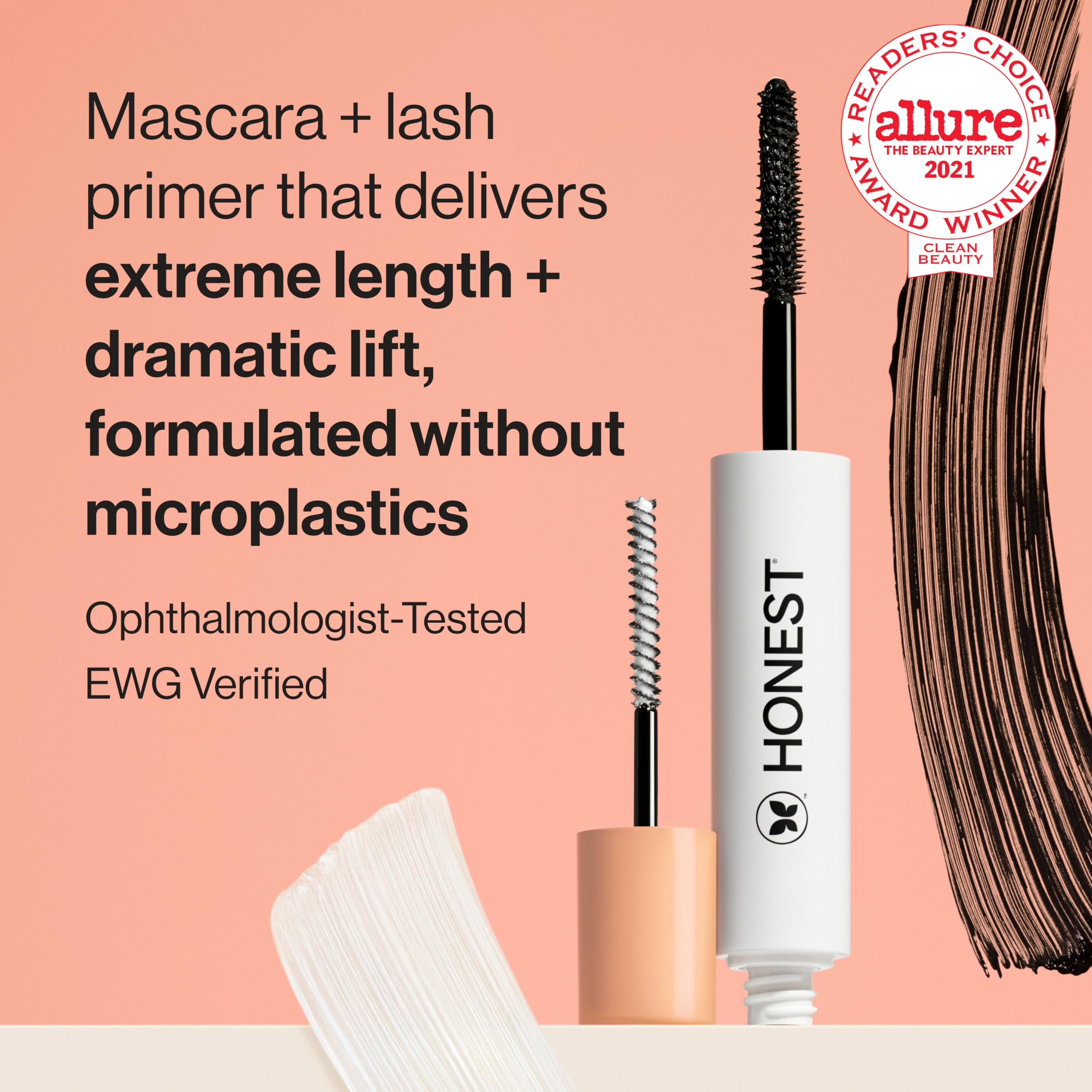 Honest Beauty 2-in-1 Extreme Length Clean Mascara + Lash Primer | Lengthening + Volumizing | Cruelty Free + Safe for Sensitive Eyes | Black, .27 fl oz Honest BeautyAu supplements
