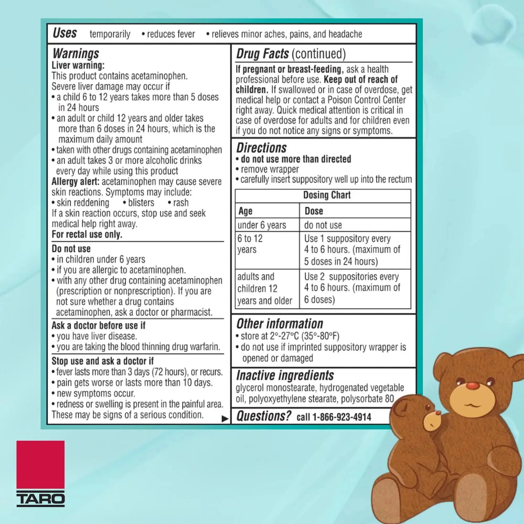 Feverall Children Acetaminophen Suppositories 6 Rectal Suppositories 325mg Each Pain Reliever/Fever Reducer. Paraben Free, No Artificial Colors or Other preservatives. Ages 6-12 Years FeverallAu supplements