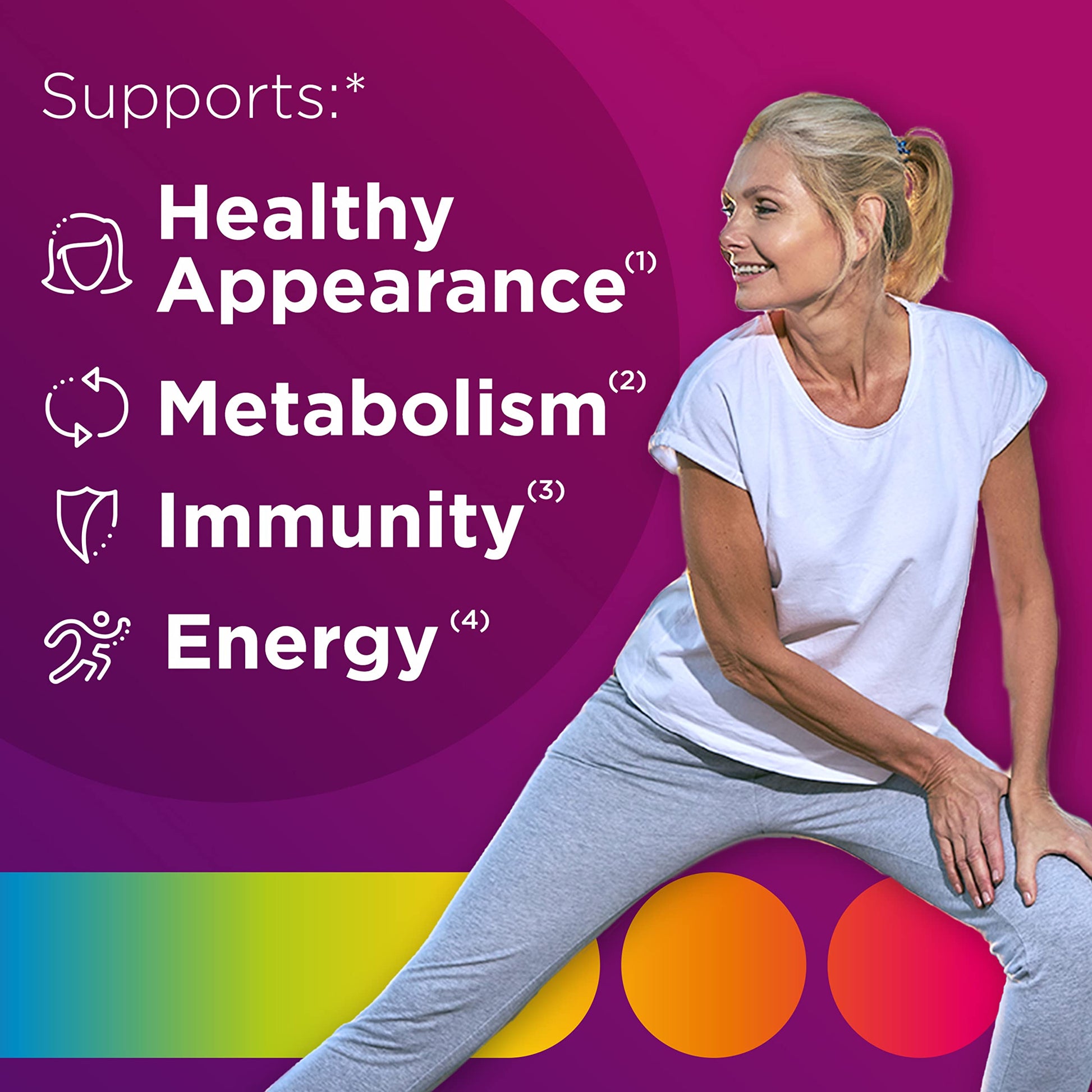 Centrum MultiGummies Gummy Multivitamin for Women, Multivitamin/Multimineral Supplement with Vitamin D3, B and Antioxidants CentrumAu supplements