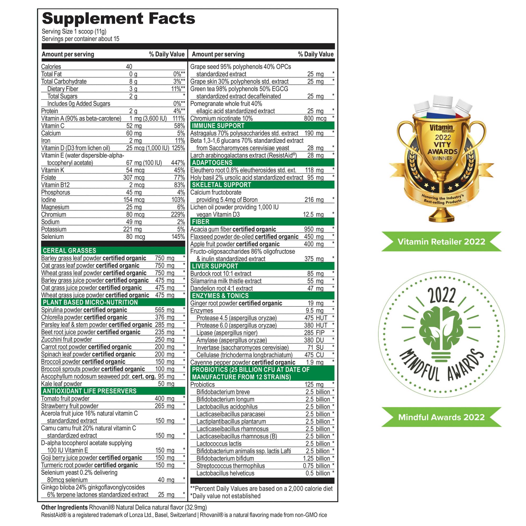 Vibrant Health, Green Vibrance, Vegan Superfood Powder, 15 Servings Vibrant HealthAu supplements