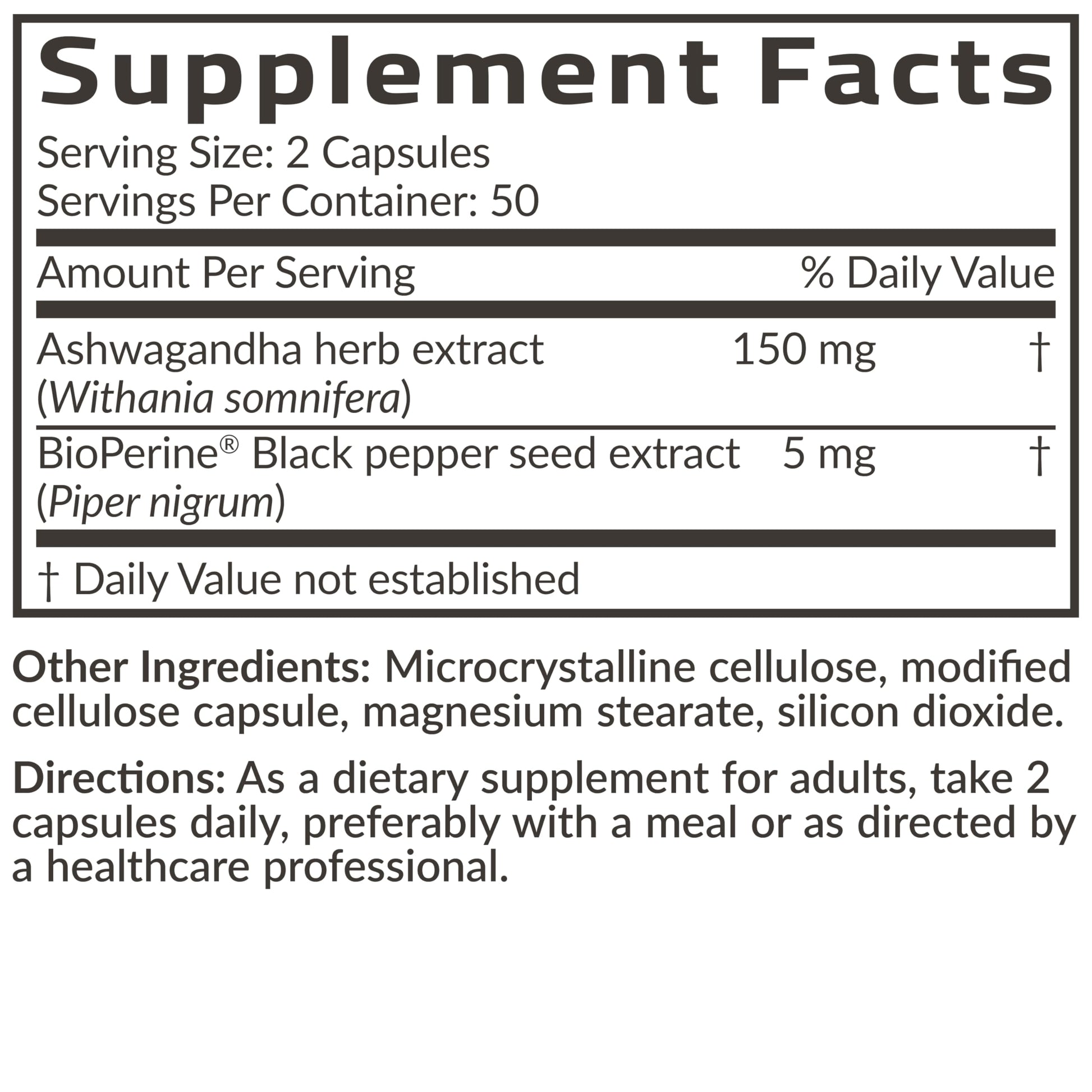 Futurebiotics Ashwagandha Extra Strength Stress & Mood Support with BioPerine - Non GMO Formula, 100 Vegetarian Capsules FuturebioticsAu supplements