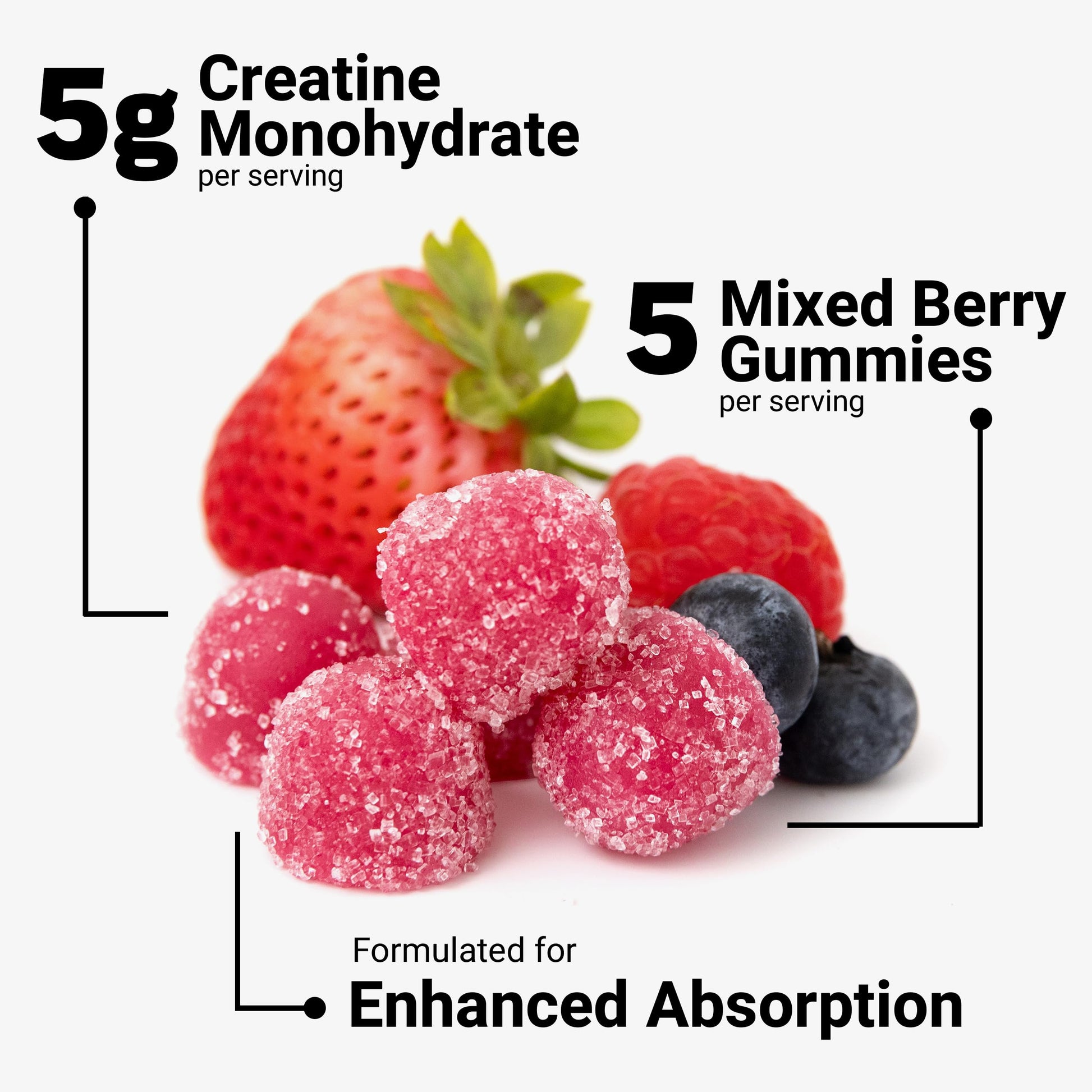 Force Factor Creatine Monohydrate Gummies, NSF Certified, 5g Dose for Men & Women to Support Muscle, Strength, Recovery, Cognitive Health & Memory, Mixed Berry, 150 Gummies Force FactorAu supplements
