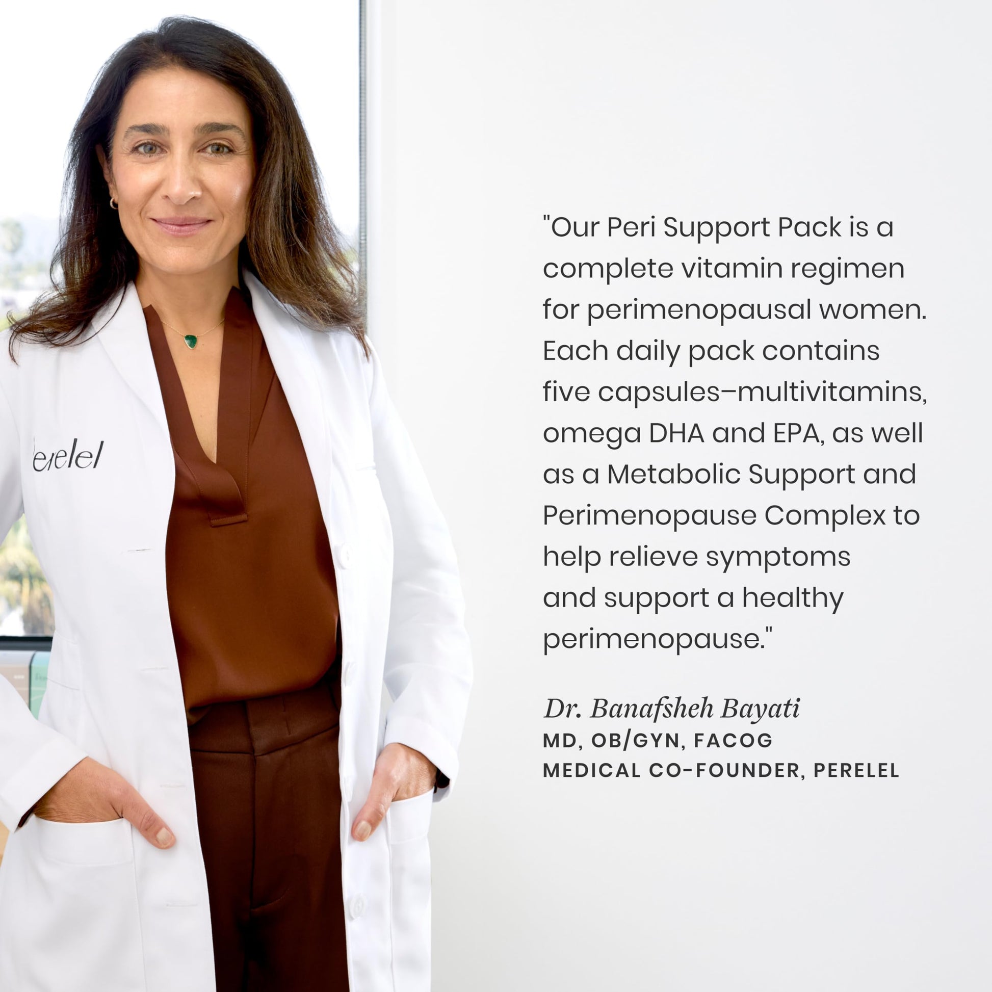 Perelel Peri Support Pack, Perimenopause Vitamins for Women, for Womens Nutrition Support & Overall Wellness, Soy & Gluten Free, Non GMO, 30 Daily Pill Packs PerelelAu supplements