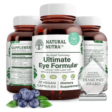 Natural Nutra Ultimate Eye Health Supplement - Bilberry & Blueberry Extract Blend for Day and Night Vision Support, Promotes Color Perception & Eye Clarity - Non-GMO, Vegan - 30 Capsules (Pack of 3) Natural NutraAu supplements