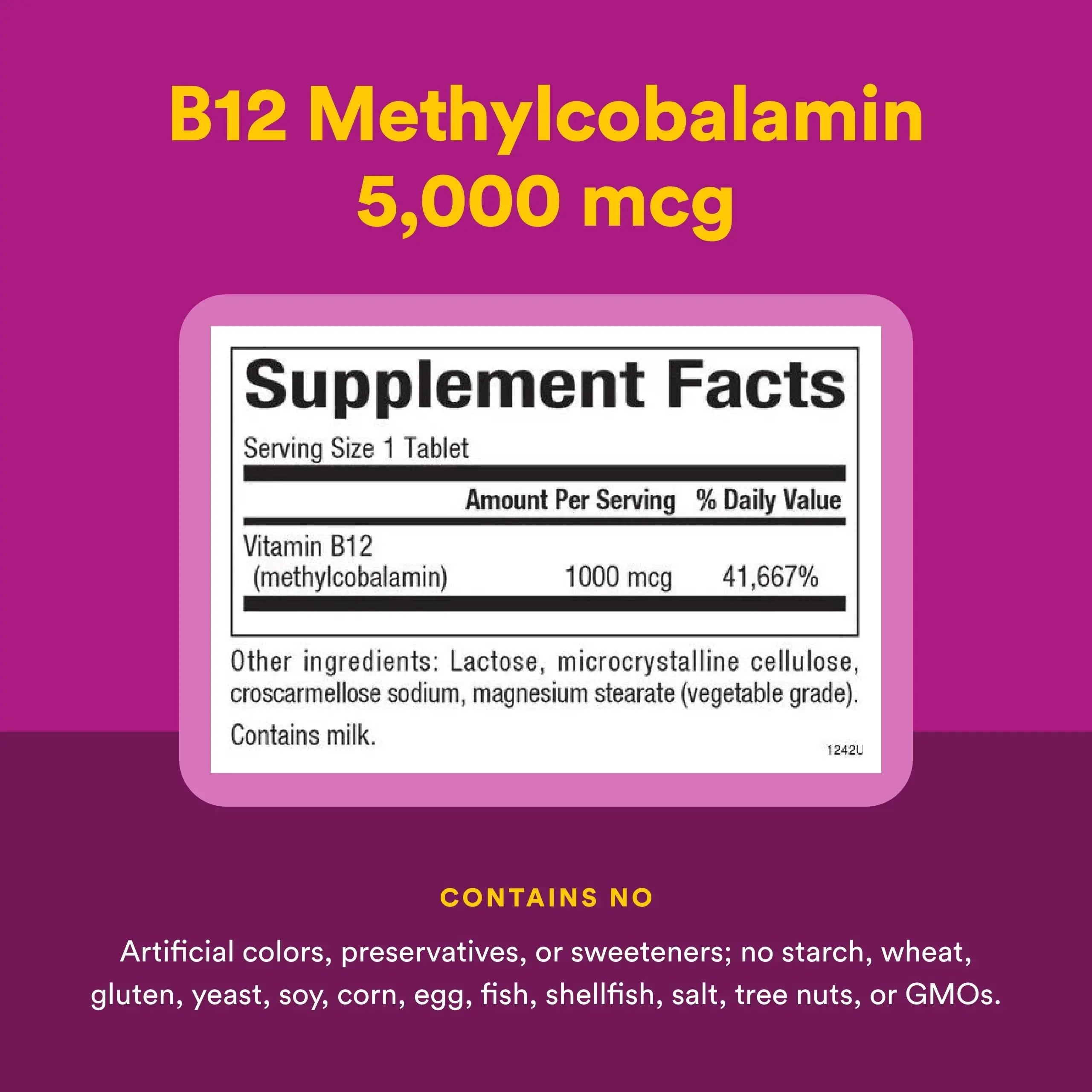 Natural Factors Methylcobalamin 1,000 mcg - Vitamin B12 Supplement in Metabolically Active Form - Supplement Supports Cll Formation Natural FactorsAu supplements