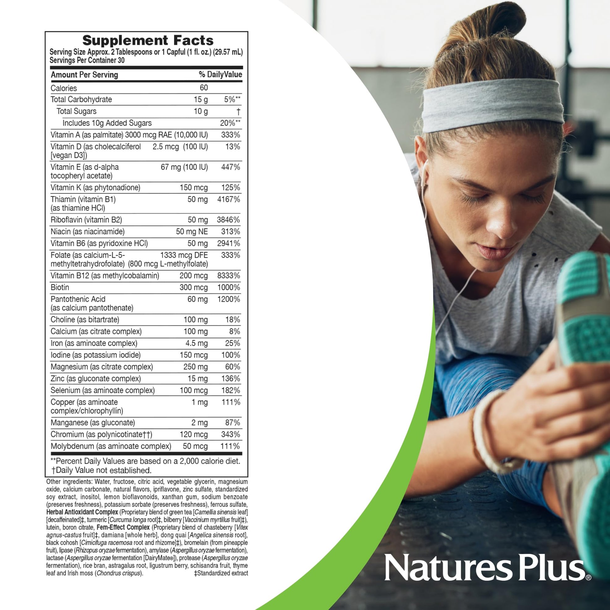NaturesPlus Source of Life Women Liquid Multivitamin - 30 fl oz - Natural Berry Flavor - Whole Foods & Minerals - Healthy Immune System & Energy - Vegetarian, Gluten-Free - 30 Servings NaturesPlusAu supplements