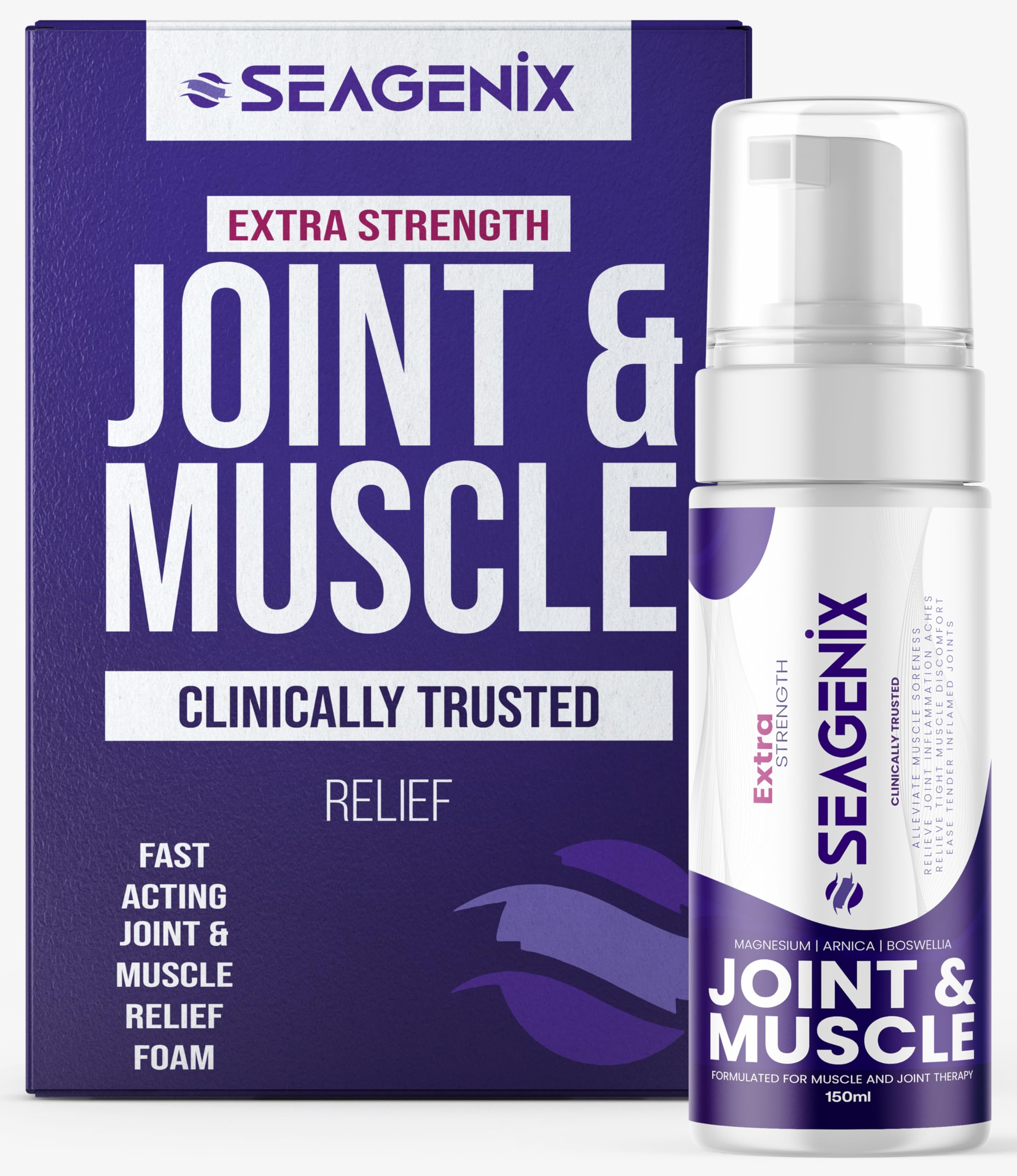 Seagenix Extra Strength Muscle + Joint Foam - Magnesium | Boswellia | Arnica | Formula - Joint and Muscle Relief – Ease Inflamed Joints and Muscles - All Natural – Joints + Muscle Relief SeagenixAu supplements