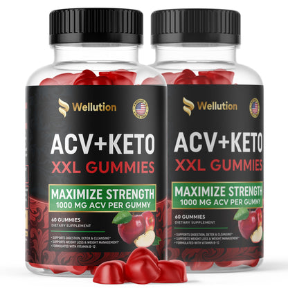 WELLUTION Apple Cider Vinegar 120 XXL Gummies - Support Digestion & Weight Management… WELLUTIONUS supplements