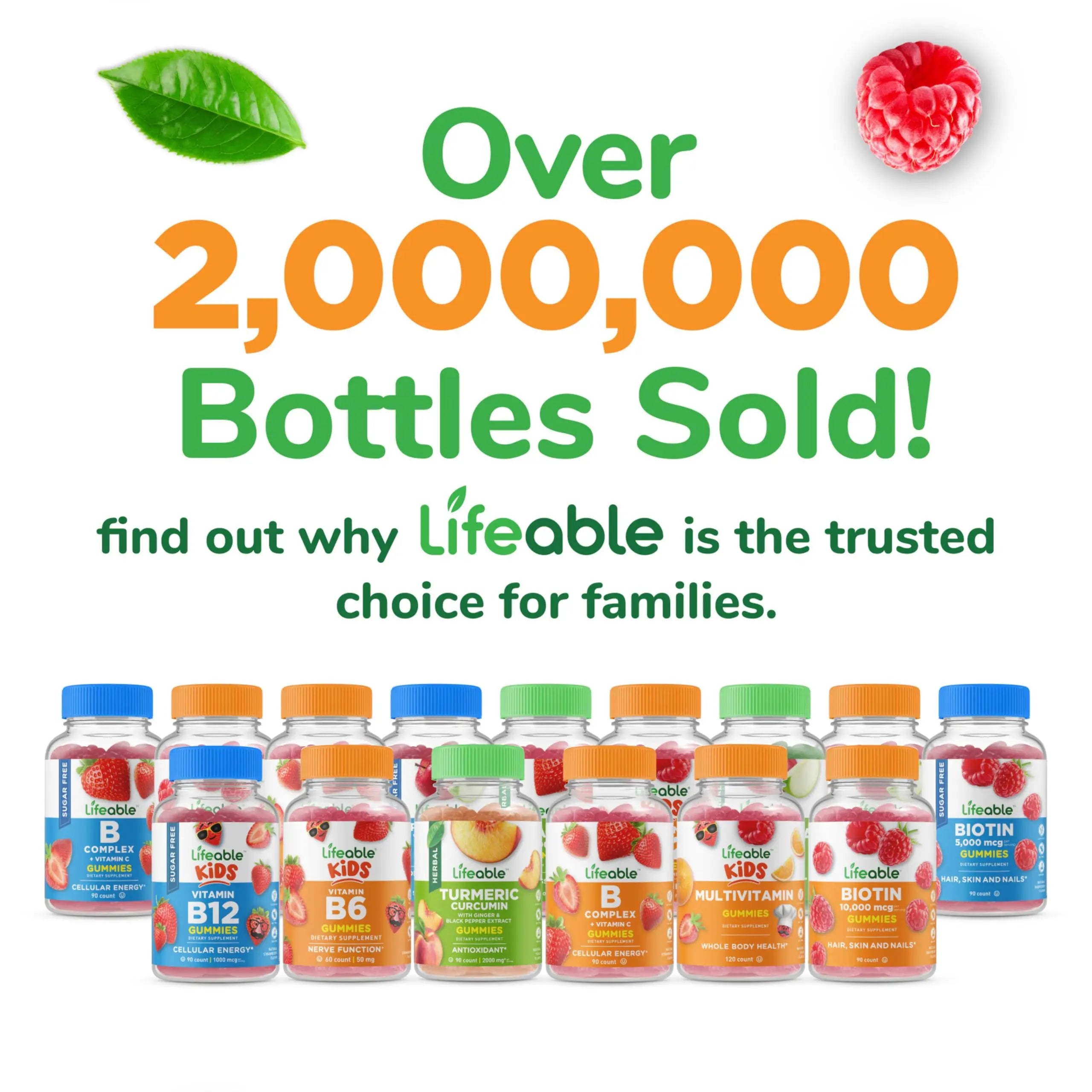 Lifeable Sugar Free Multivitamin Gummies | with Iron Vitamin A, C, D, E, Niacin, B6, Folate, B12, Biotin, Pantothenic Acid, Zinc | LifeableAu supplements