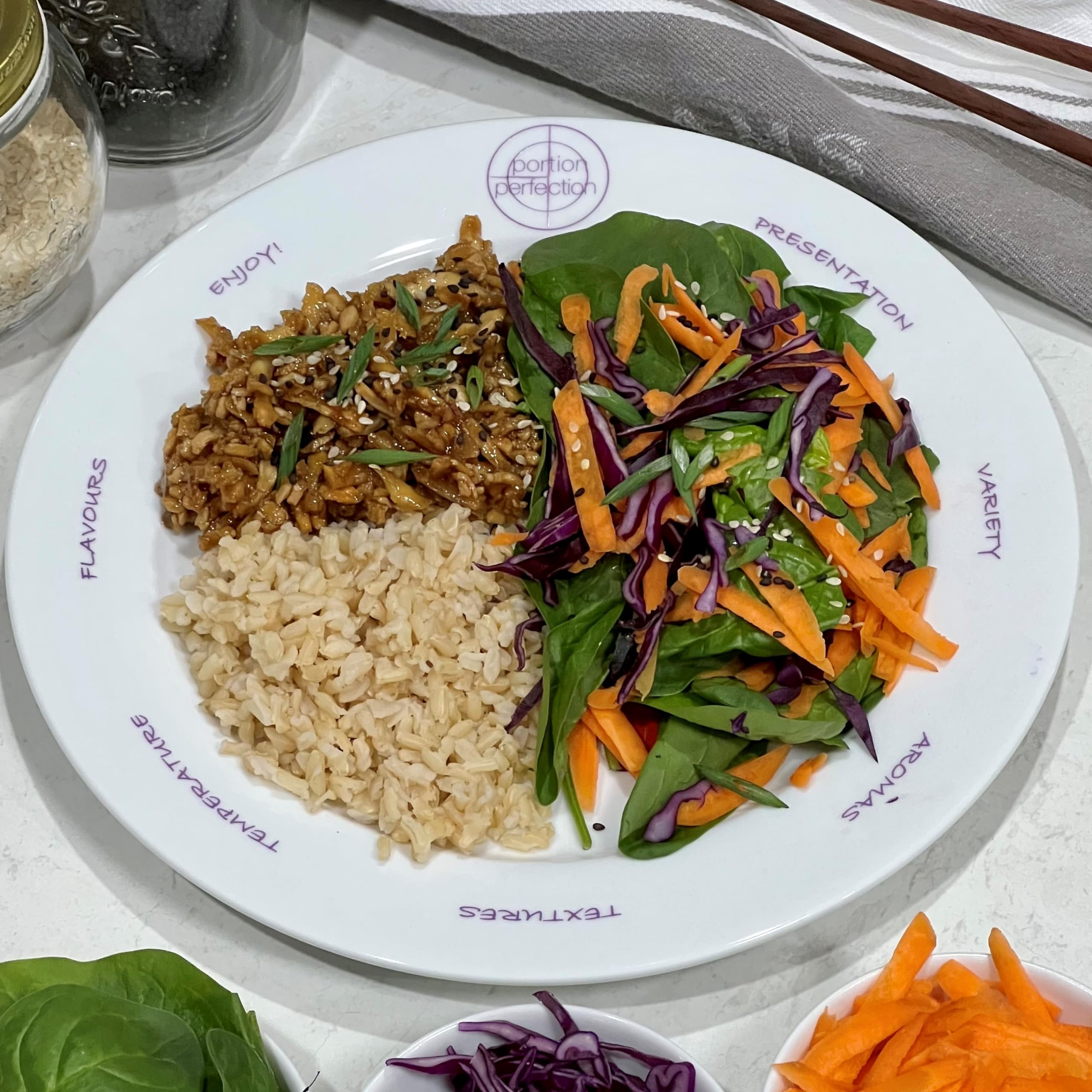 Portion Perfection Melamine 2 Pack 10” Portion Plates for Adults with Low Calorie Meal Plan Portion PerfectionAu supplements