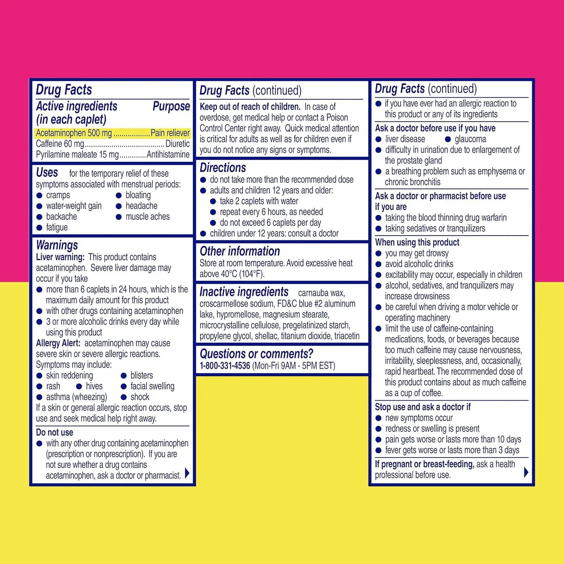 Midol Complete Menstrual Pain Relief Caplets with Acetaminophen for Period Cramps, and Menstrual Symptom Relief - 40 Count (Pack of 3) (Packaging May Vary) MidolAu supplements