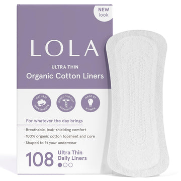 LOLA Ultra Thin Liners, 108 Count - Cotton Panty Liners for Women, Hypoallergenic Pads for Women LOLAAu supplements