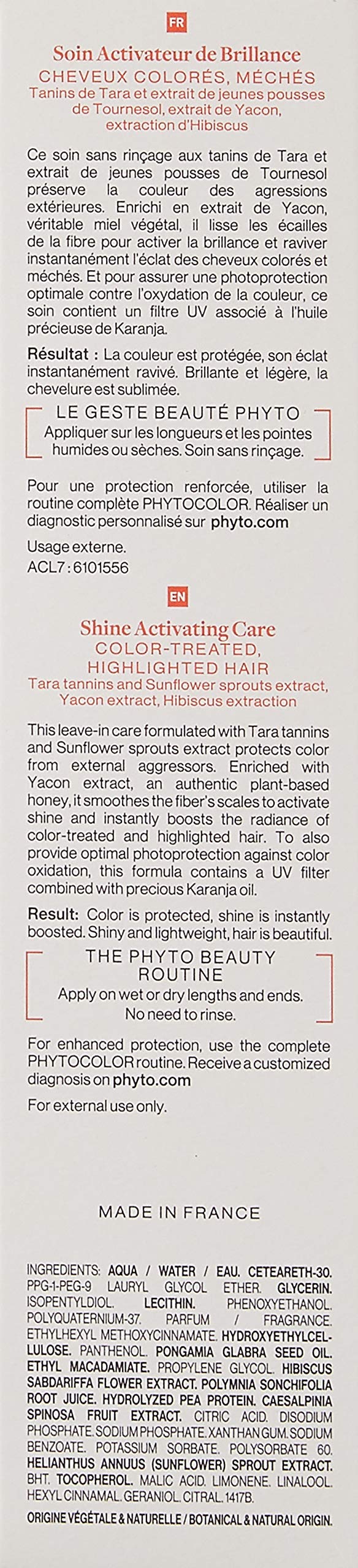 PHYTO Phytocolor Shine Activating Care, 5.07 fl oz PHYTOAu supplements