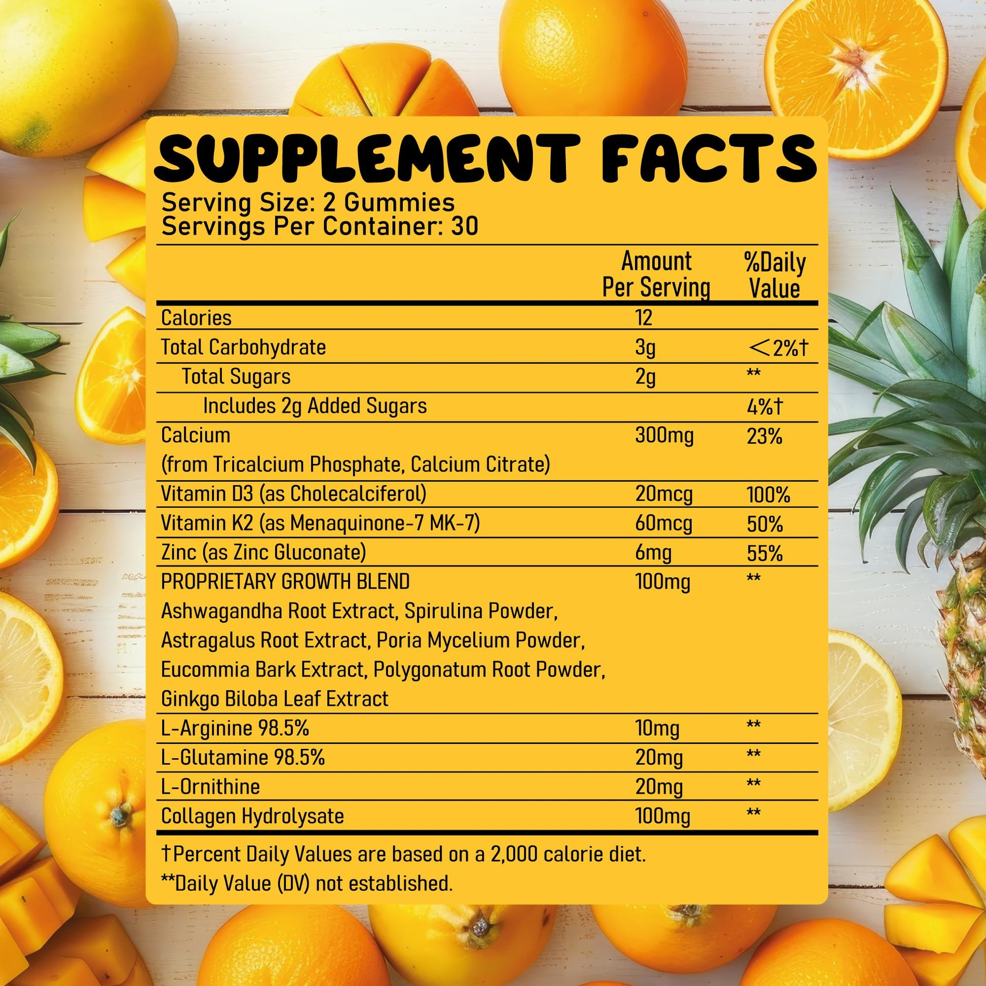 Juneno Height Growth Vitamins Supplement Gummies - Grow Taller for Teens Kids Boys Girls - Natural Height Increaser Maximizer Multivitamin JunenoAu supplements
