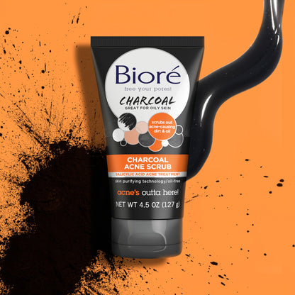 Bioré Charcoal Acne Face Scrub, with 1% Salicylic Acid and Natural Charcoal, Helps Prevent BioreUS supplements