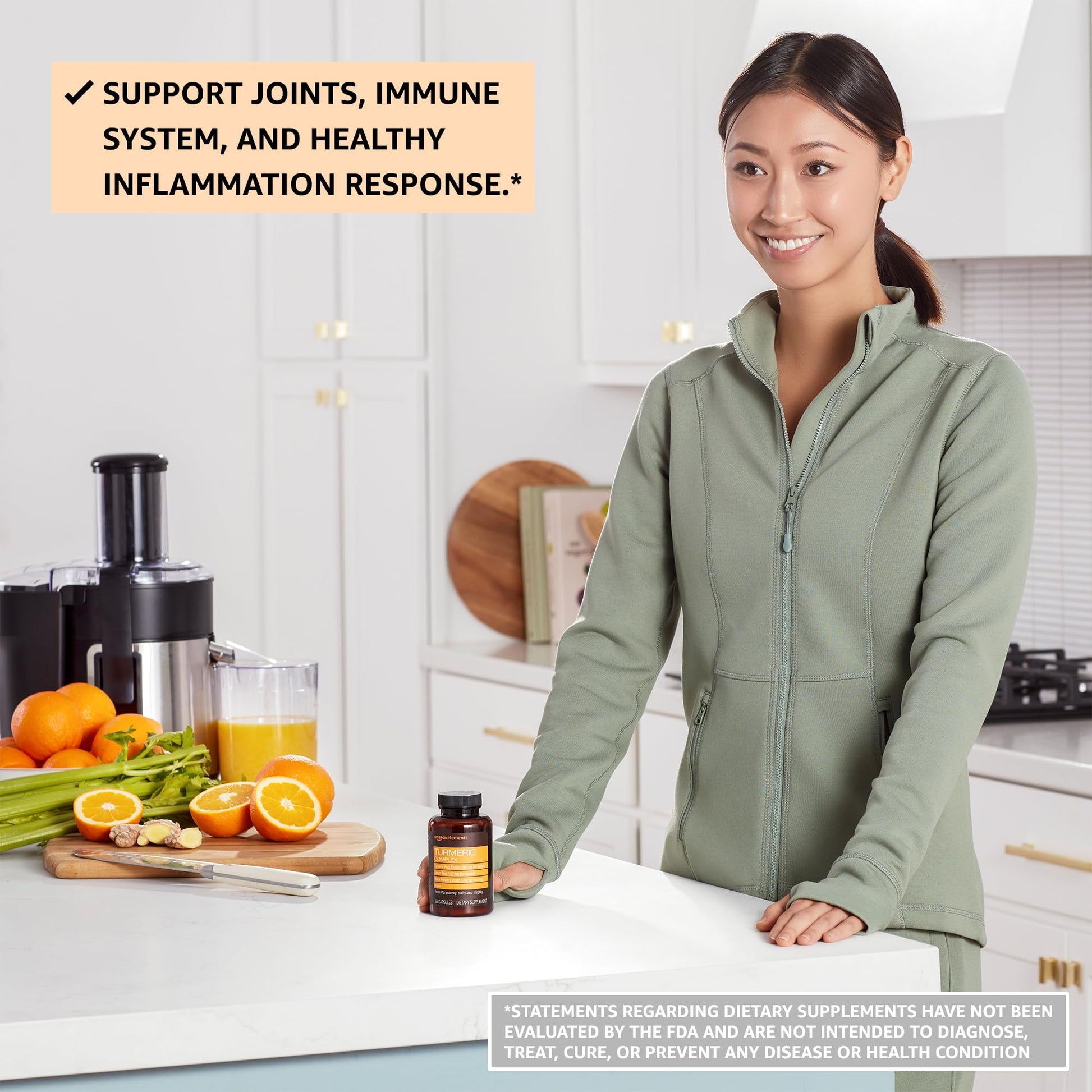 Amazon Elements Turmeric Complex, 316 mg Curcumin, 140 mg Ginger, 5 mg Black Amazon ElementsUS supplements