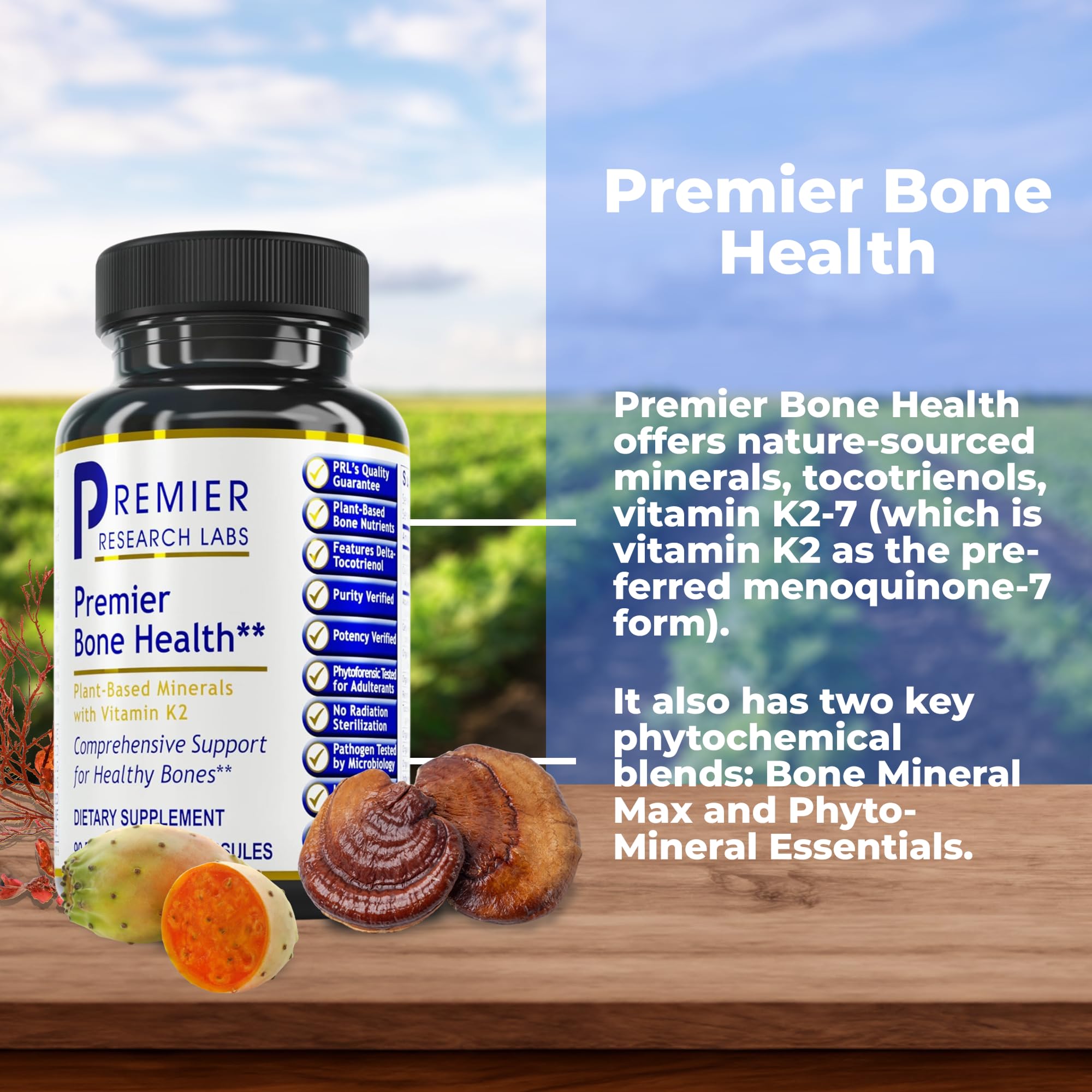 Premier Research Labs Premier Bone Health - Bone Health Vitamins, Bone Strength Supplement for Women & Men, Calcium Supplement with Vitamin K2, Healthy Bone Support - 90 Capsules Premier Research LabsAu supplements