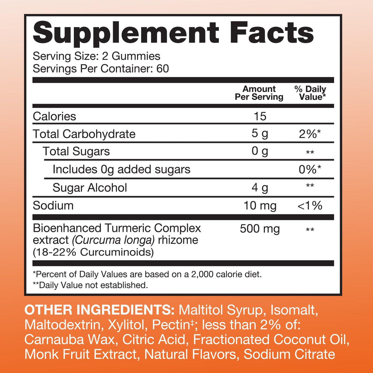 Qunol Zero Sugar Turmeric Gummies, Gummy with 500mg Turmeric Curcumin, Joint Support Supplement, Ultra High Absorption Tumeric Curcumin, QunolUS supplements