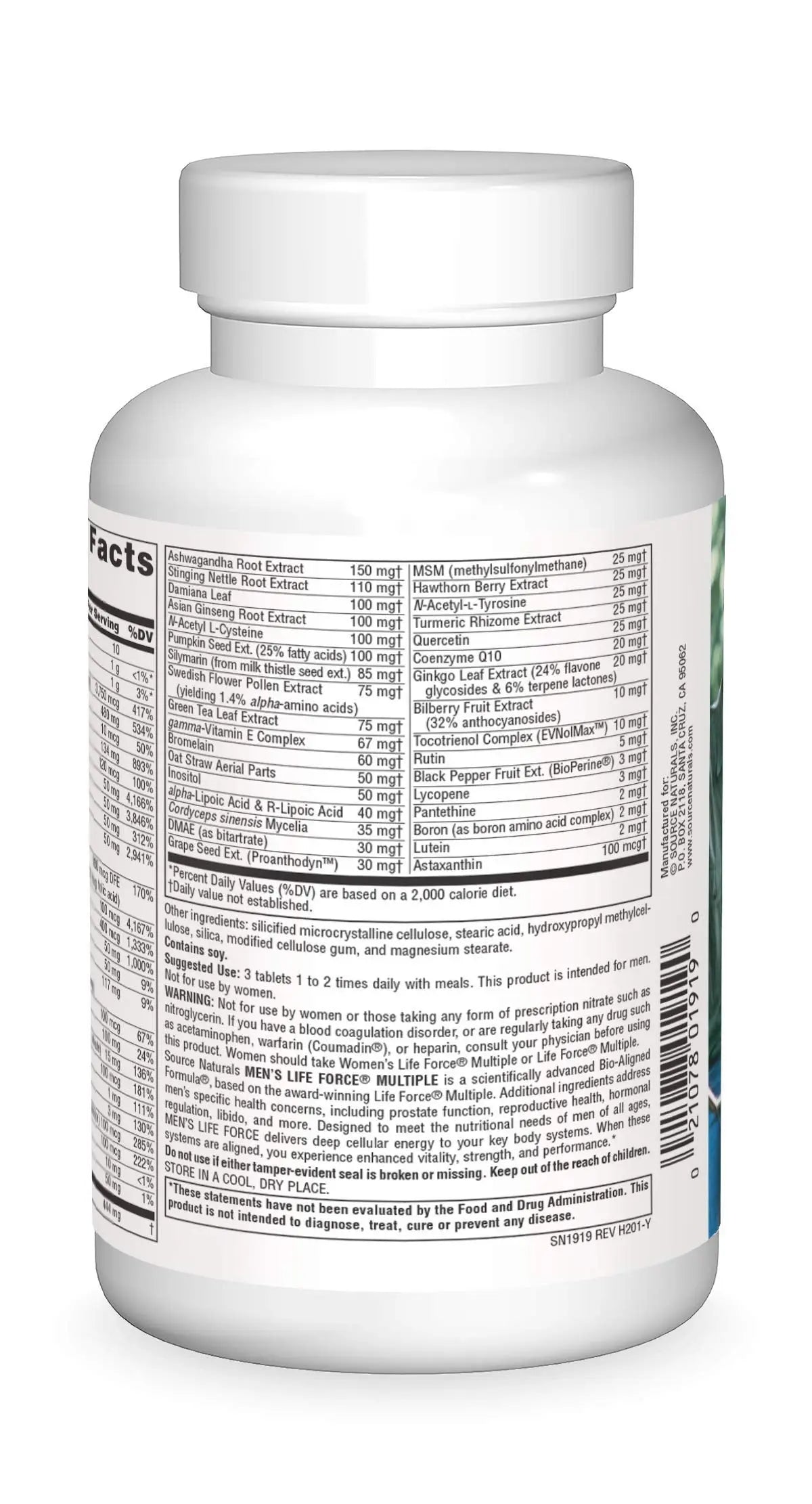 Source Naturals Men's Life Force Multiple Daily Multivitamin & Immune Health Supplement - 13 Essential Vitamins, Nutrients & Minerals - 180 Tablets Source NaturalsAu supplements