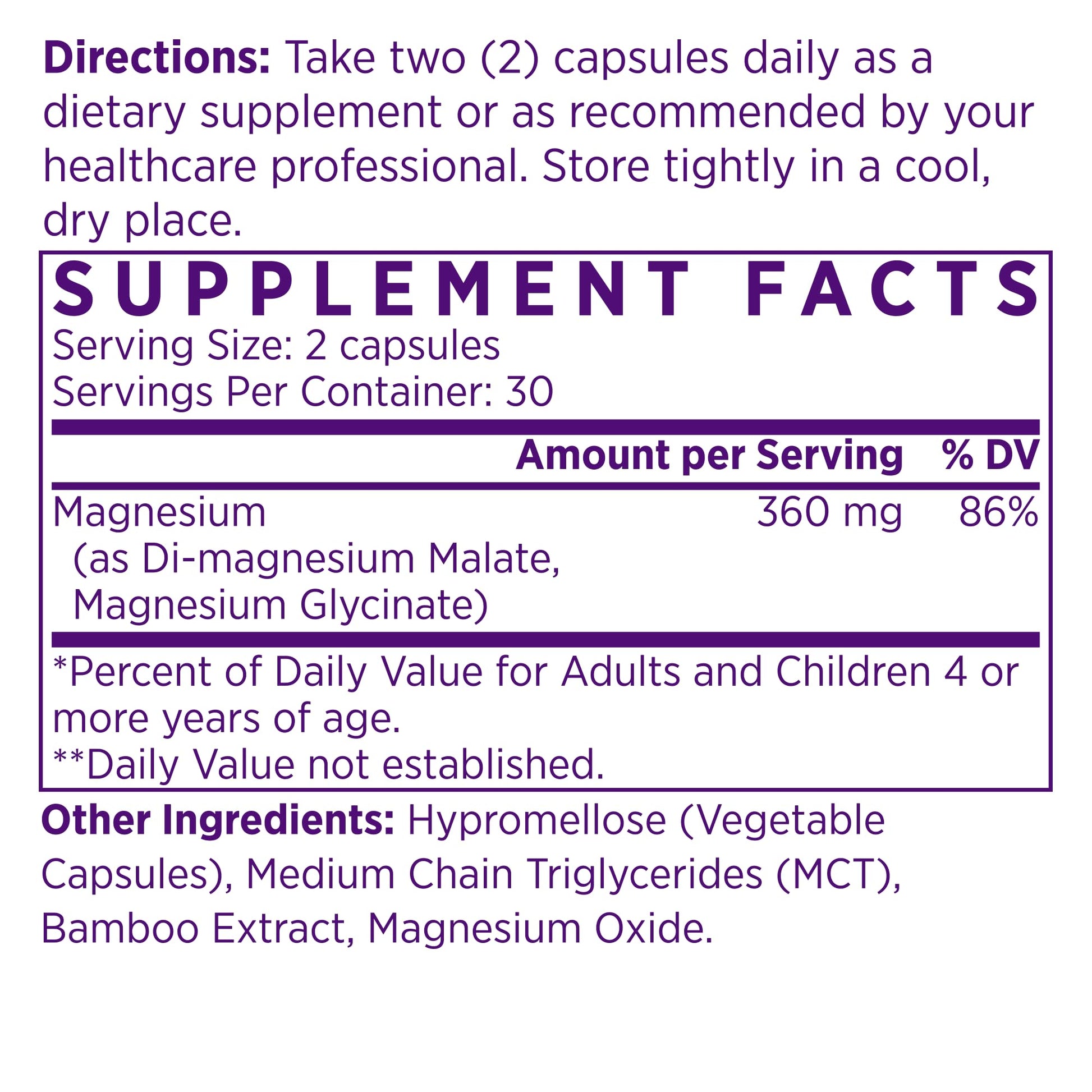 NAOMI Mighty Mg Magnesium Glycinate & Malate Complex 360mg, High Absorption Formula, Elemental Magnesium Supports Heart Health, Strong Bones, Better Sleep, Gluten-Free, Non-GMO, Vegan, 60 Veggie Caps NAOMIAu supplements