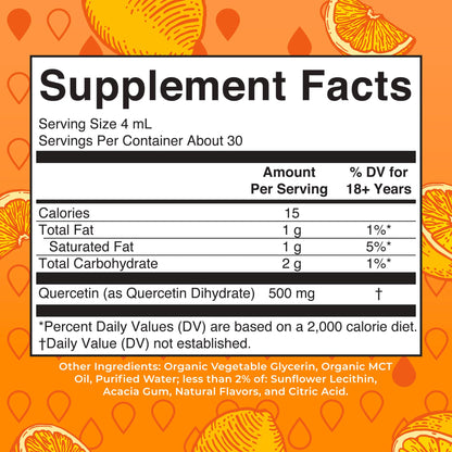 MaryRuth Organics Quercetin Liquid Drops | Sugar Free | 500mg for Adults 18 & Over | Cardiovascular Health for Adults | Bioflavonoid | Vegan | Non-GMO | Gluten Free | 4 Fl Oz MARYRUTH'SUS supplements