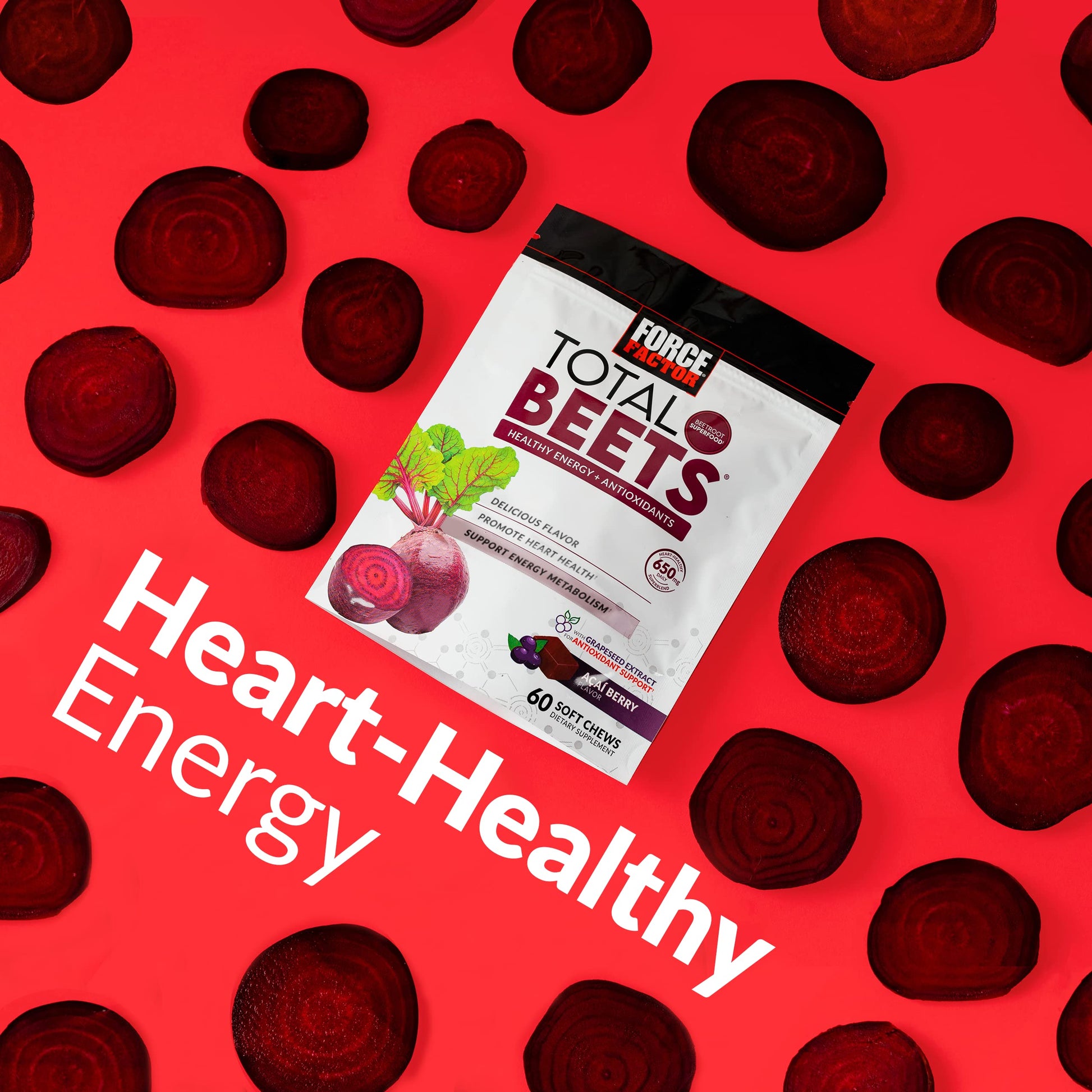 Force Factor Total Beets Soft Chews with Beetroot, Nitrates, L-Citrulline, Grapeseed Extract Force FactorAu supplements