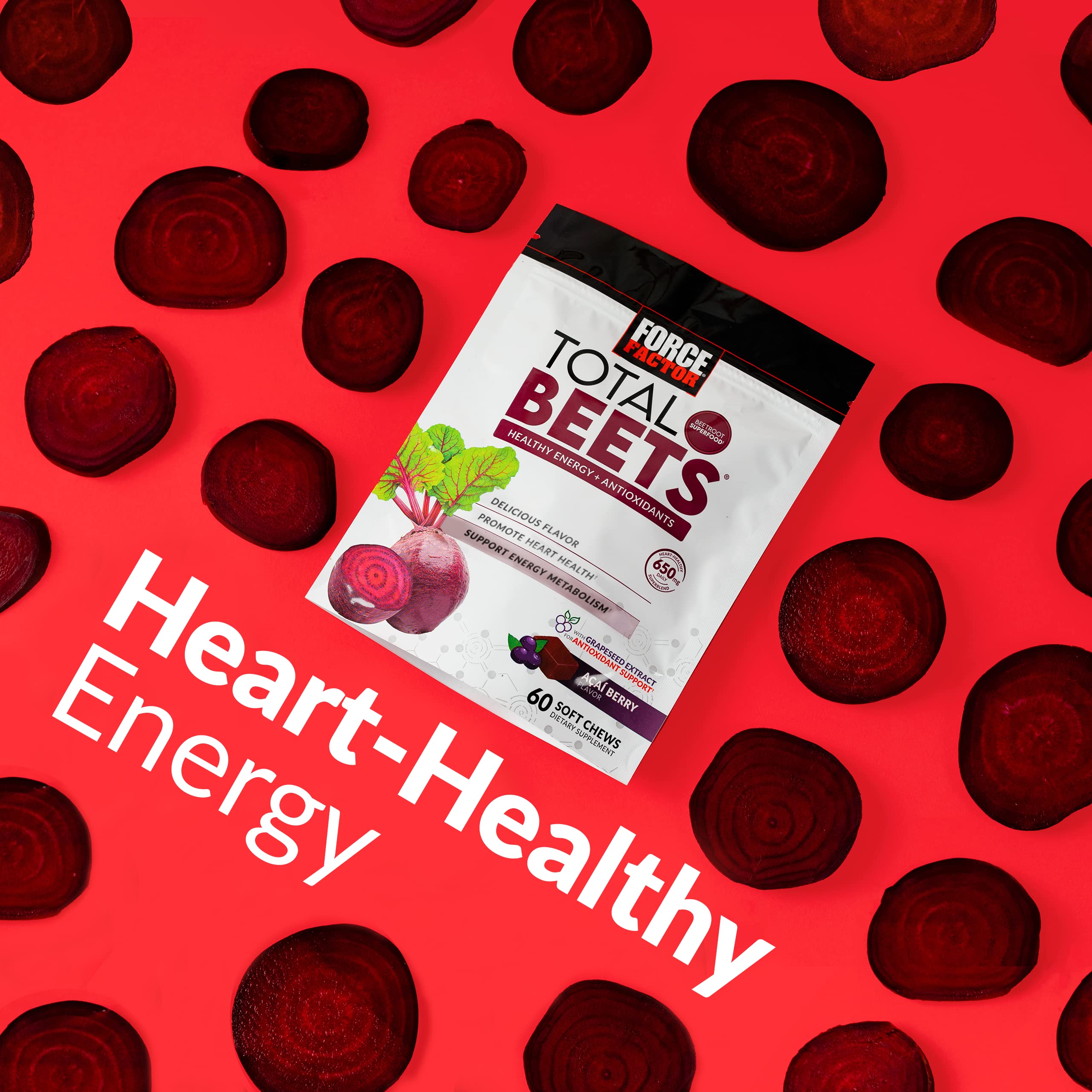 Force Factor Total Beets Soft Chews with Beetroot, Nitrates, L-Citrulline, Grapeseed Extract Force FactorAu supplements