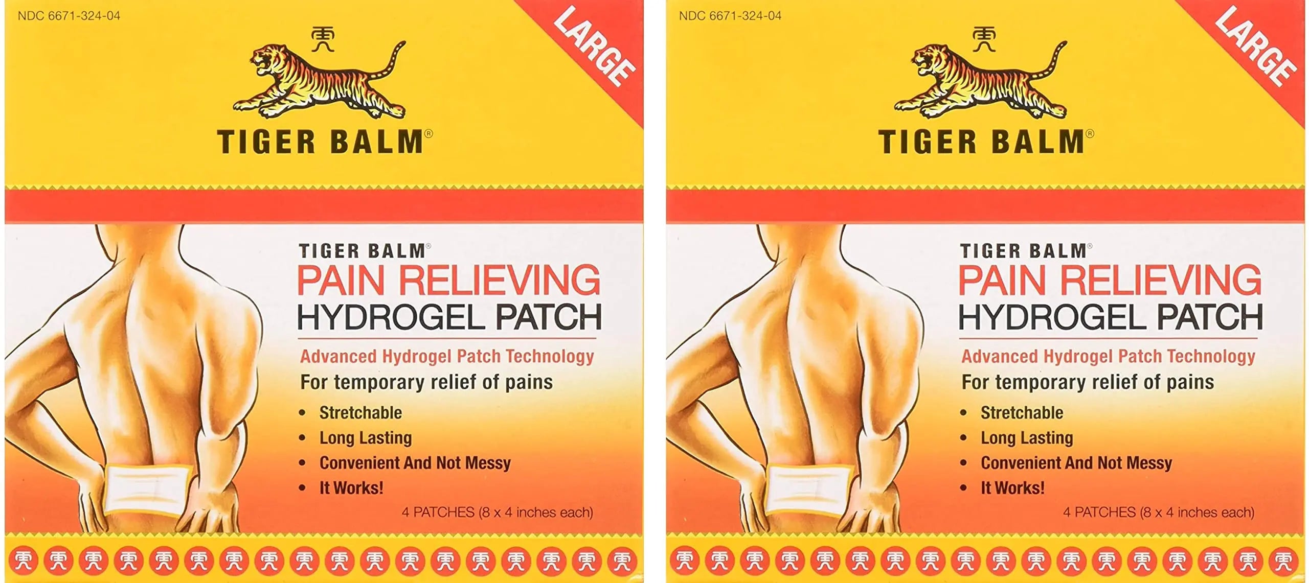 Tiger Balm Pain Relieving Patch, Large 4 Each, 4 Count, Pack of 2 Tiger BalmAu supplements