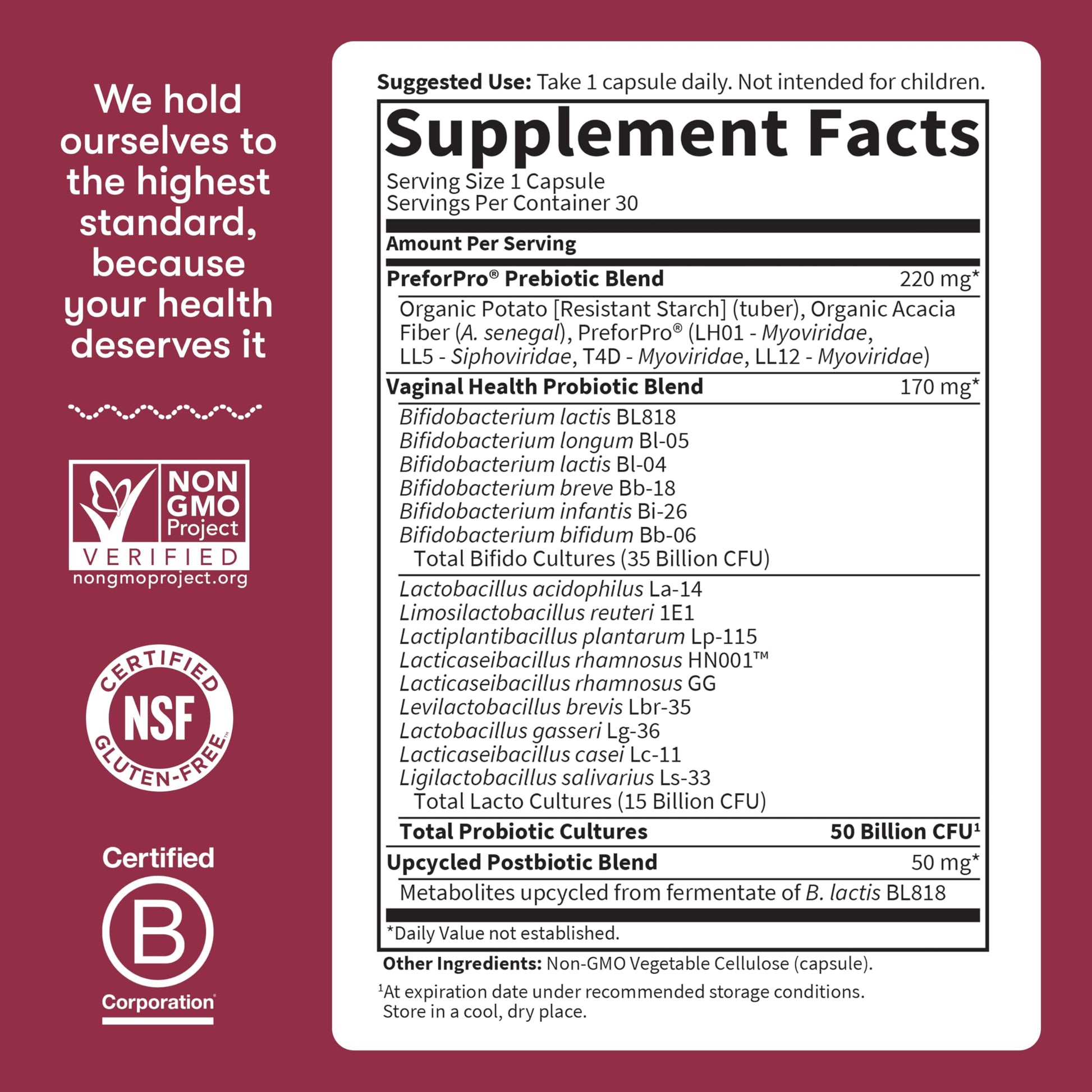 Garden of Life Dr Formulated Once Daily 3-in-1 Complete Prebiotics, Postbiotics & Probiotics for Women, PRE + PRO + POSTBIOTIC Supplement for Women’s Digestive, Immune & Vaginal Health, 30 Day Supply Garden of LifeAu supplements
